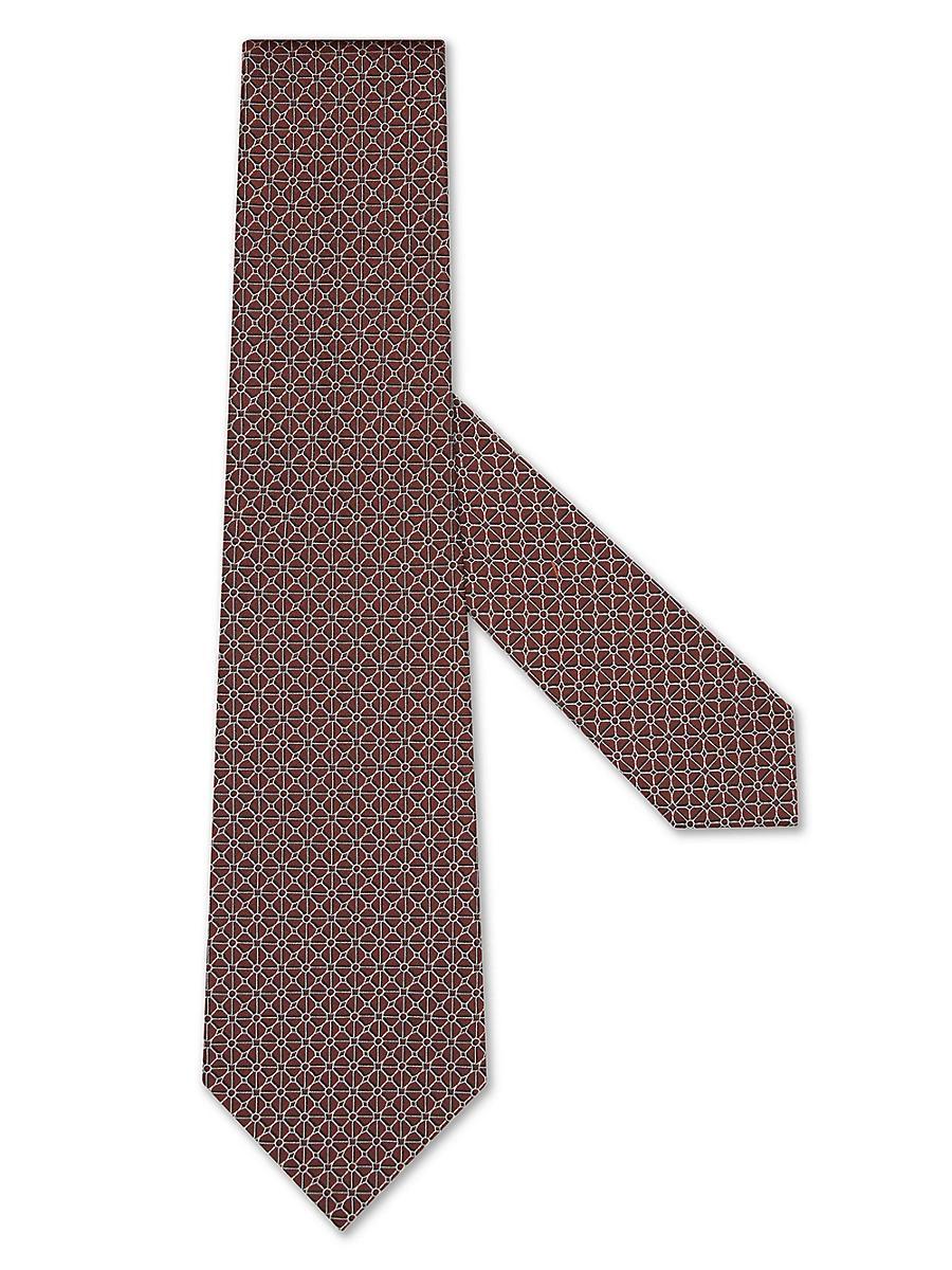 Mens Floral Jacquard Silk Tie Product Image