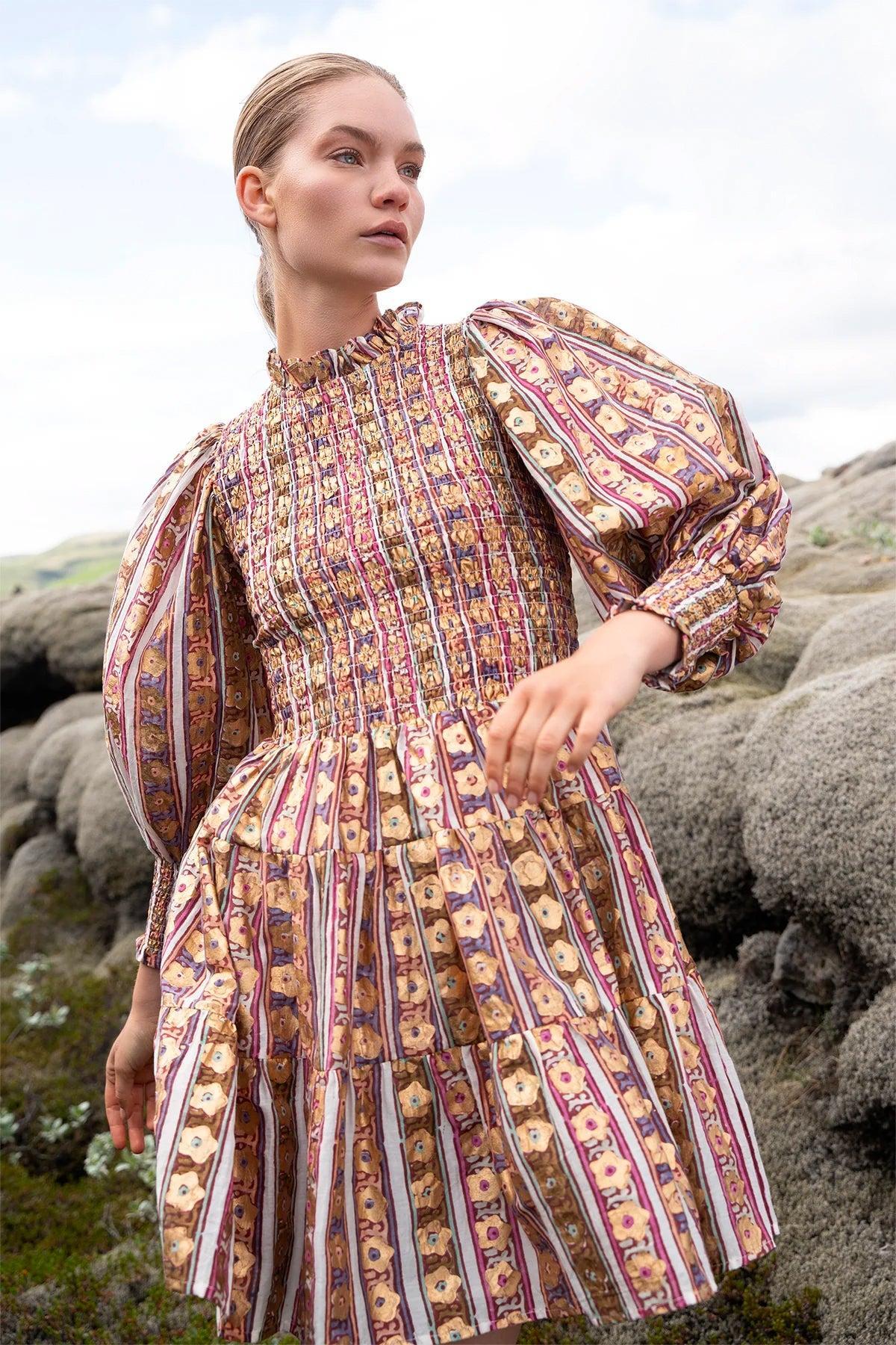 Smocked Flirty 3/4 Sleeve Product Image