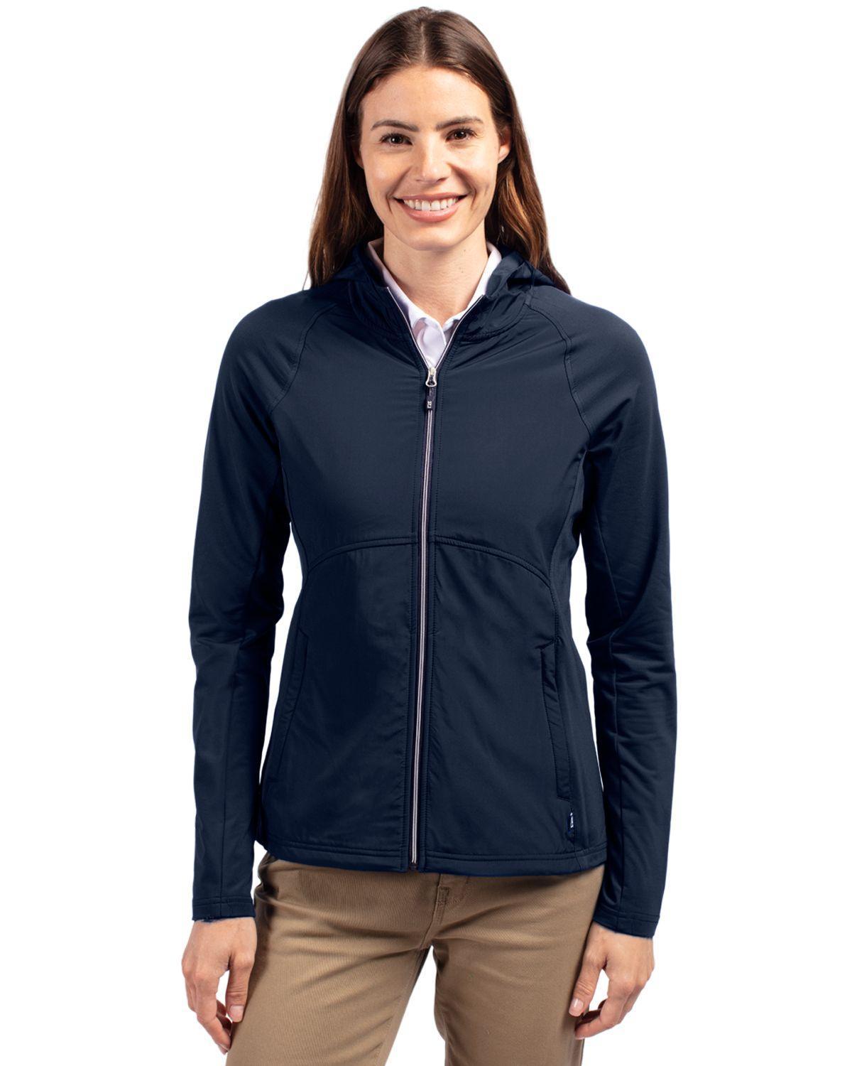 Cutter & Buck Womens Adapt Eco Knit Hybrid Recycled Full Zip Jacket Product Image