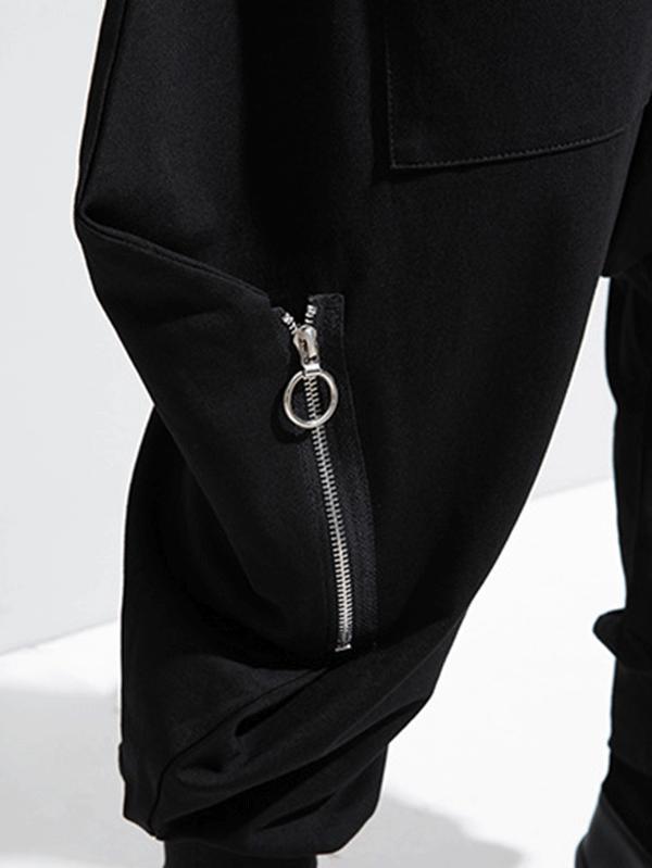  Zipper Original Simple Loose Solid Harem Pants Product Image