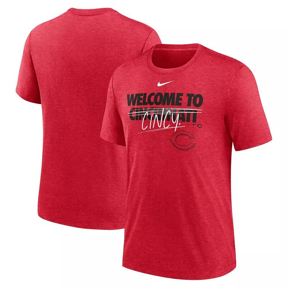 Men's Nike Heather Black Colorado Rockies Home Spin Tri-Blend T-Shirt, Size: Small, Charco Product Image