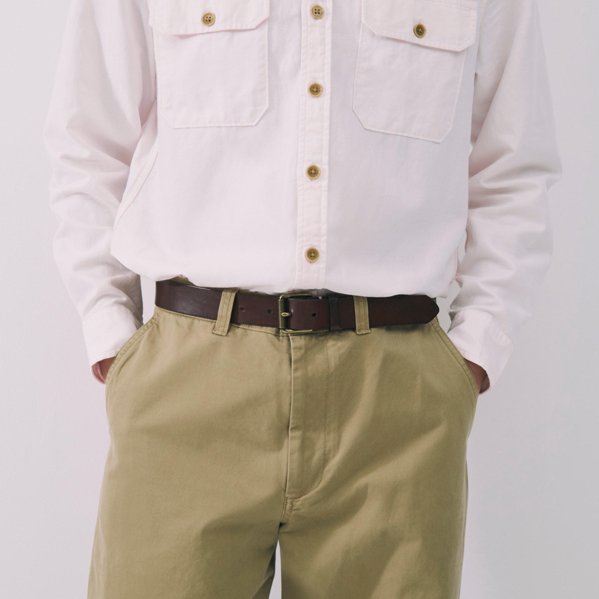 Linen-cotton blend twill workshirt Product Image