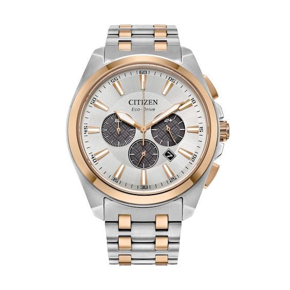 Citizen Eco-Drive Mens Peyton Two-tone Stainless Chrono Bracelet Watch Two Tone Product Image