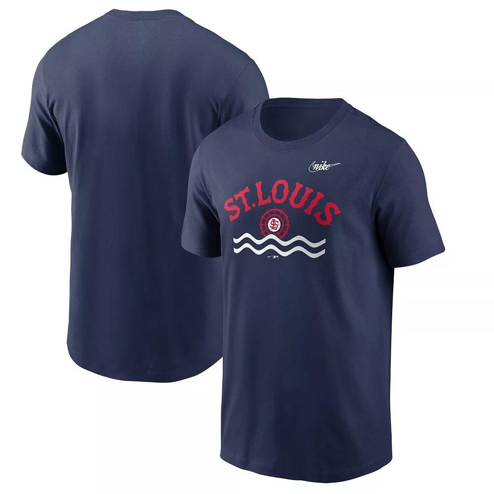Men's Nike Heathered Navy Chicago Bears Local Tri-Blend T-Shirt, Size: Small, Blue Product Image