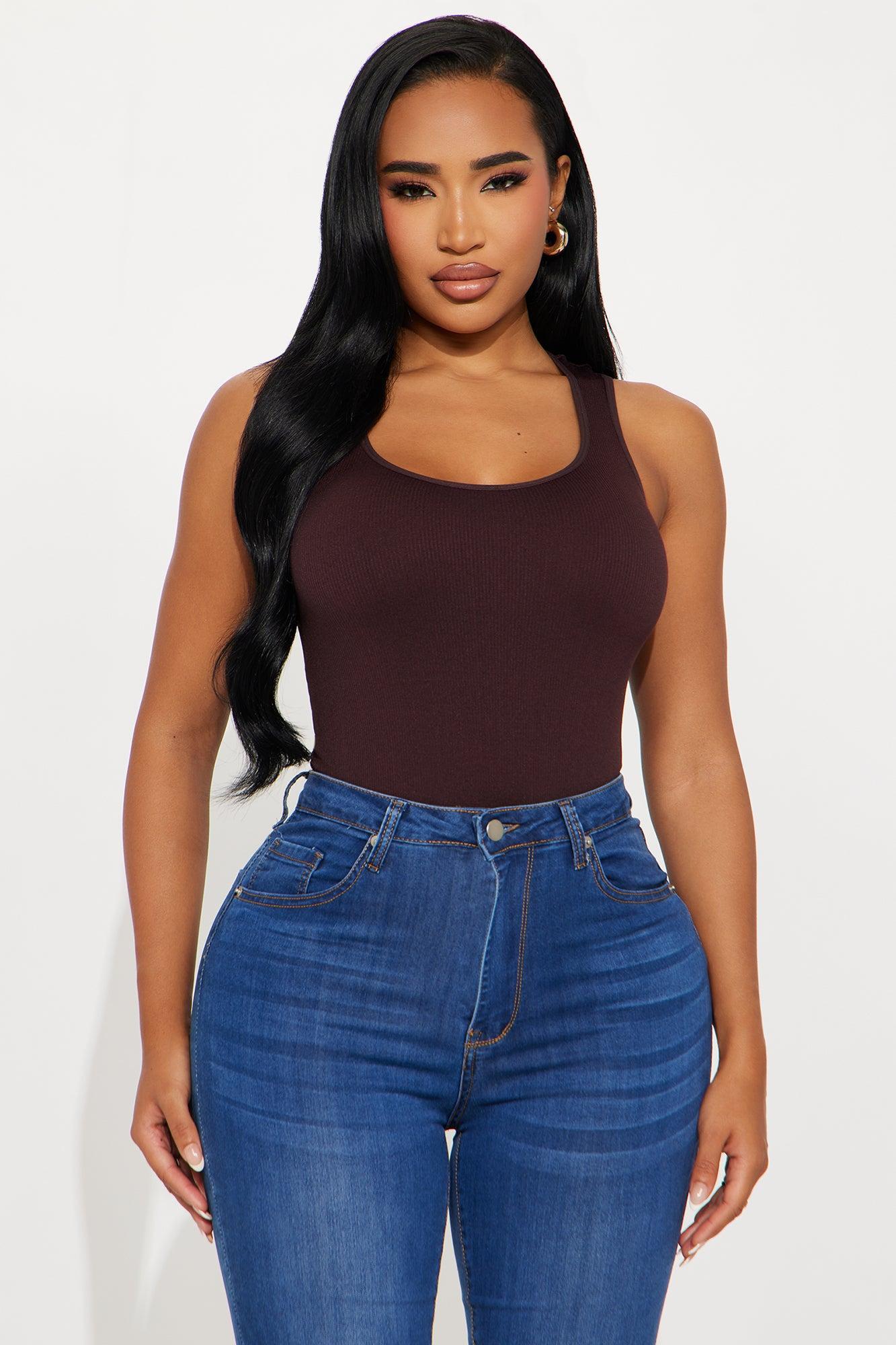 Cindy Seamless Bodysuit - Brown Product Image