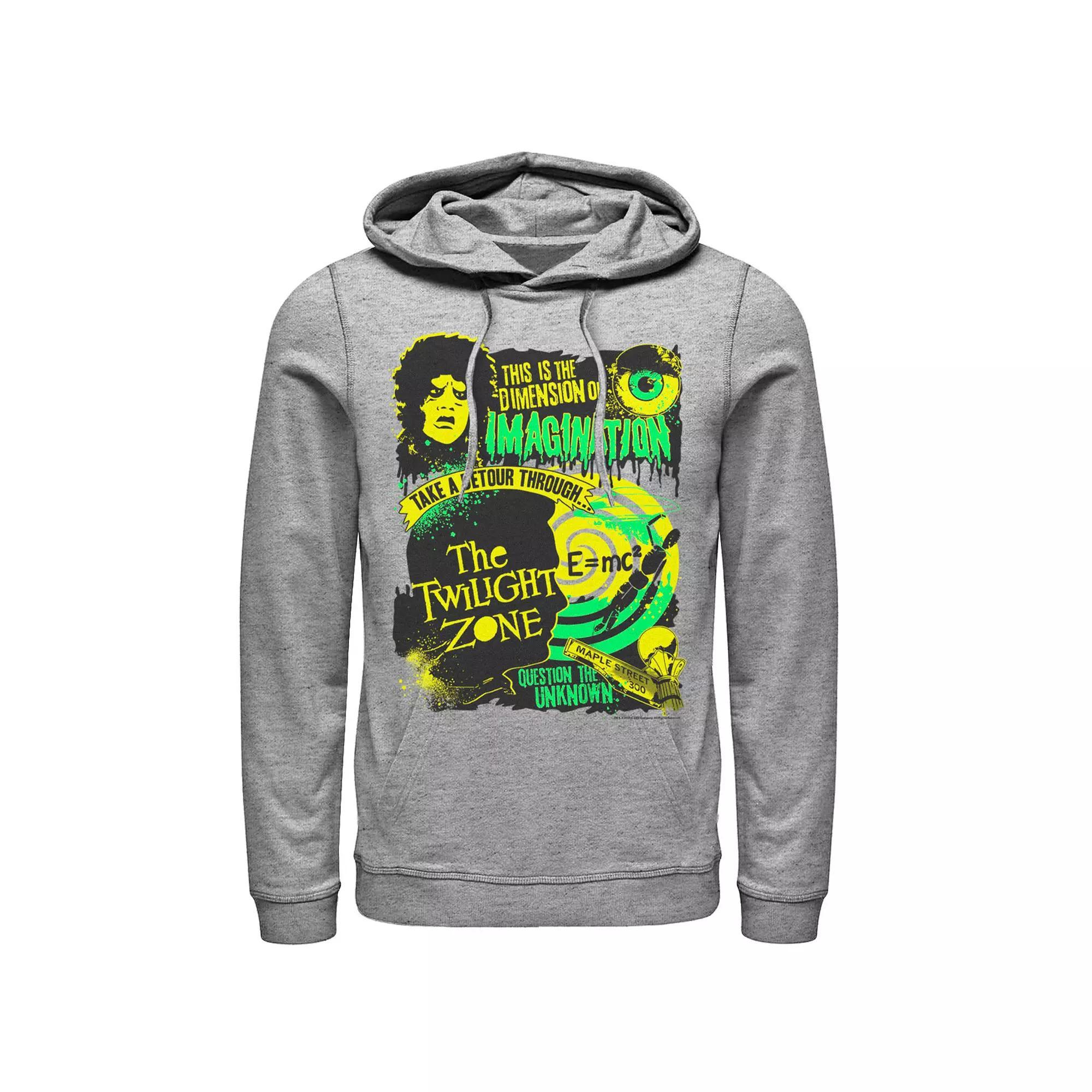 Men's The Twilight Zone Dimension Of Imagination Hoodie, Size: Medium, Athletic Grey Product Image
