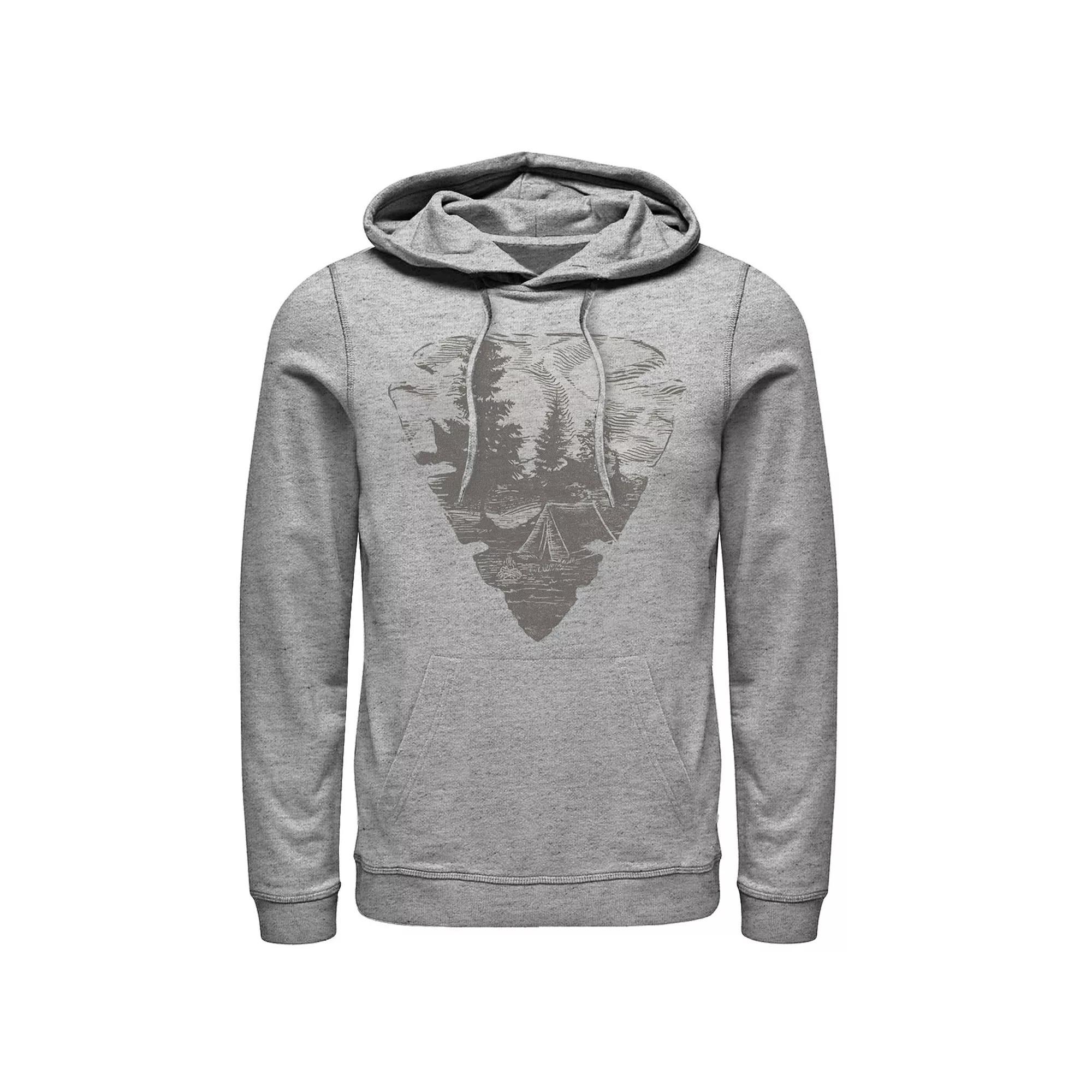 Men's Netflix Stranger Things The Upside Down Logo Hoodie, Size: Medium, Athletic Grey Product Image