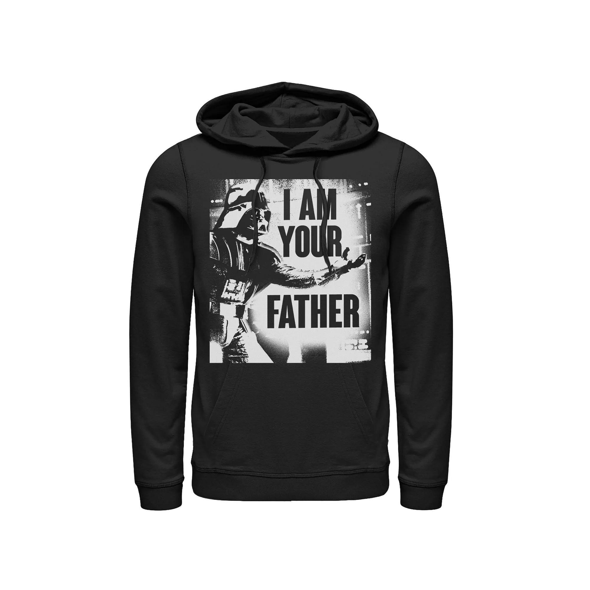 Men's Star Wars Darth Vader Your Father Dad Spray Paint Hoodie, Size: Small, Black Product Image