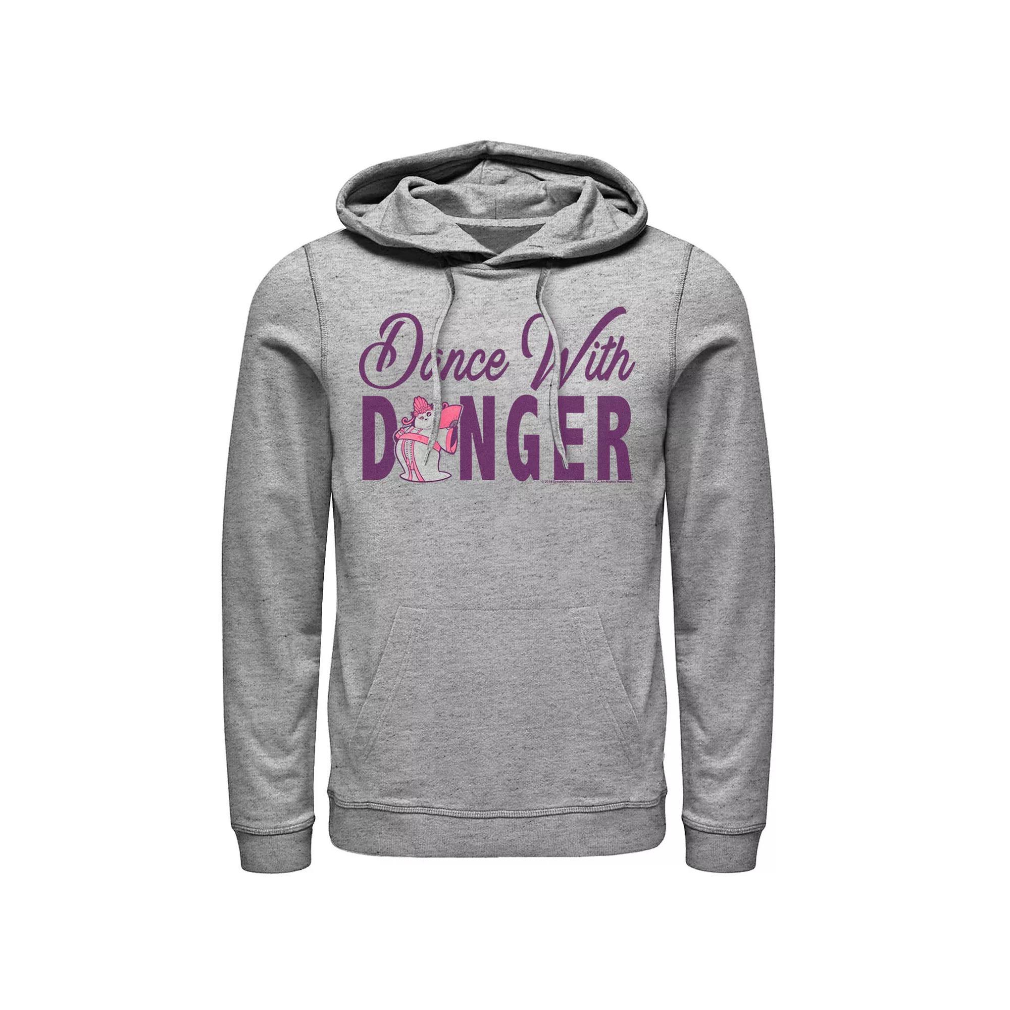 Men's Kung Fu Panda Dance With Danger Portrait Hoodie, Size: 3XL, Athletic Grey Product Image