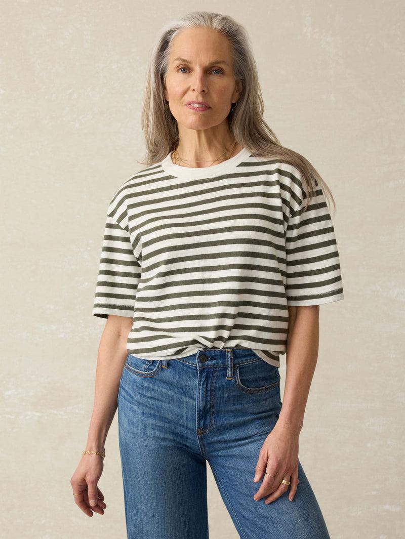 Sunwashed Slub Vintage Tee - Brookline Stripe Product Image