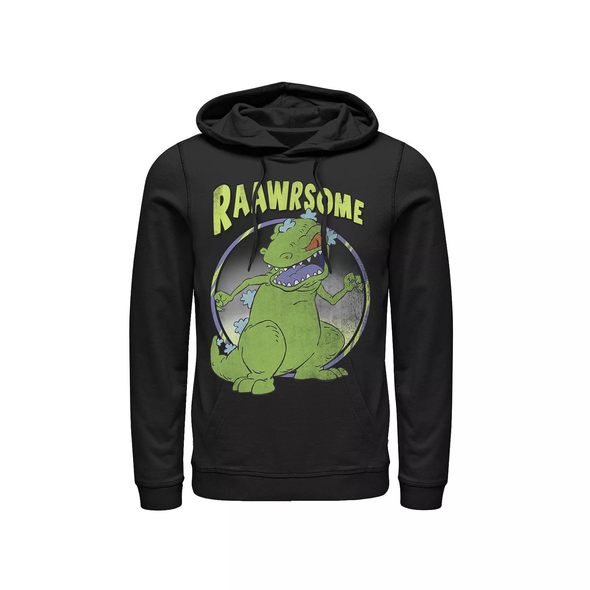 Men's RugRats Reptar Raawrsome Hoodie, Boy's, Size: Medium, Black Product Image
