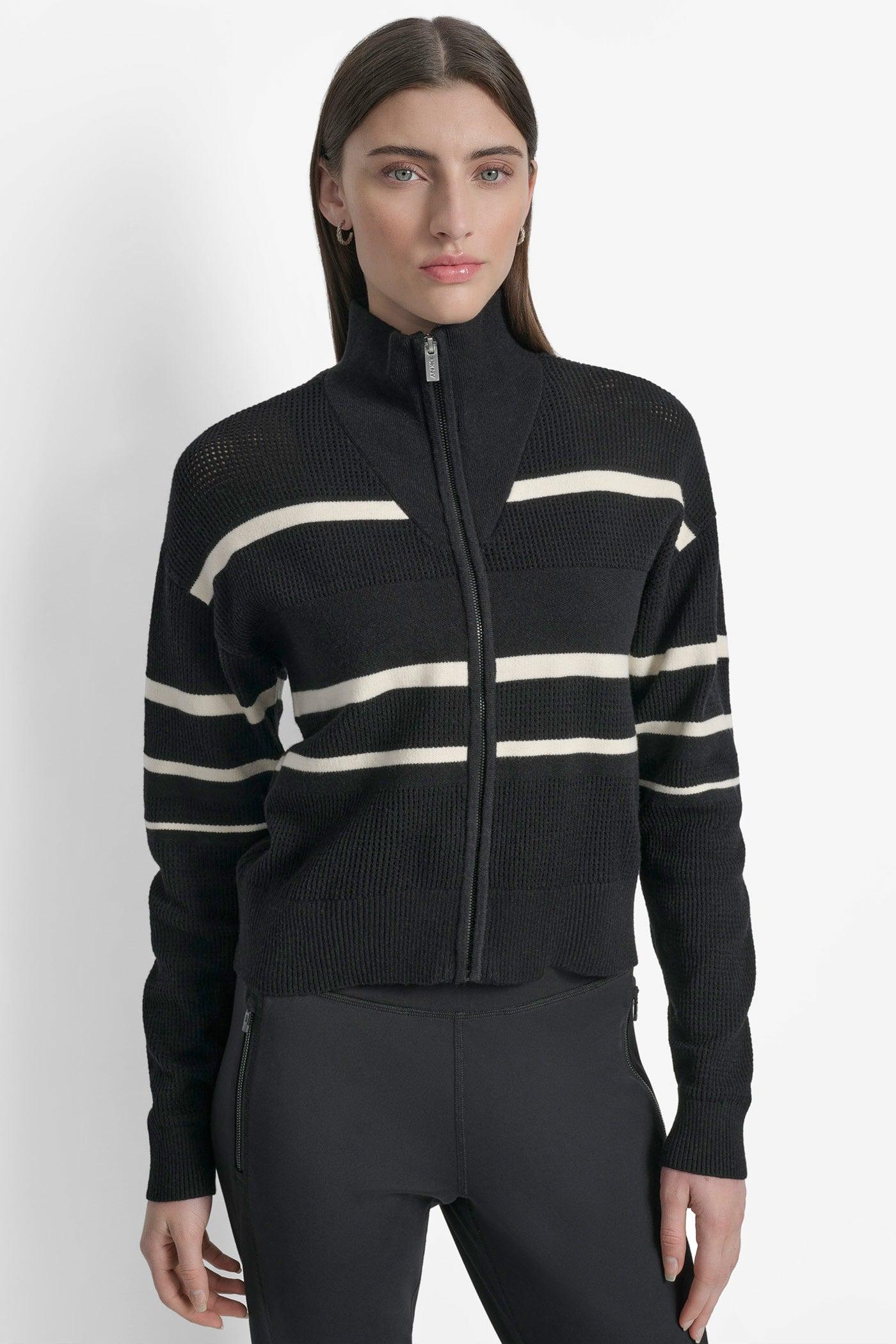 LOGO STRIPE OPEN-STITCH CARDIGAN JACKET Product Image