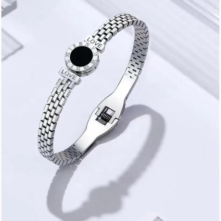 18k Gold Engraved Love Bangle Product Image