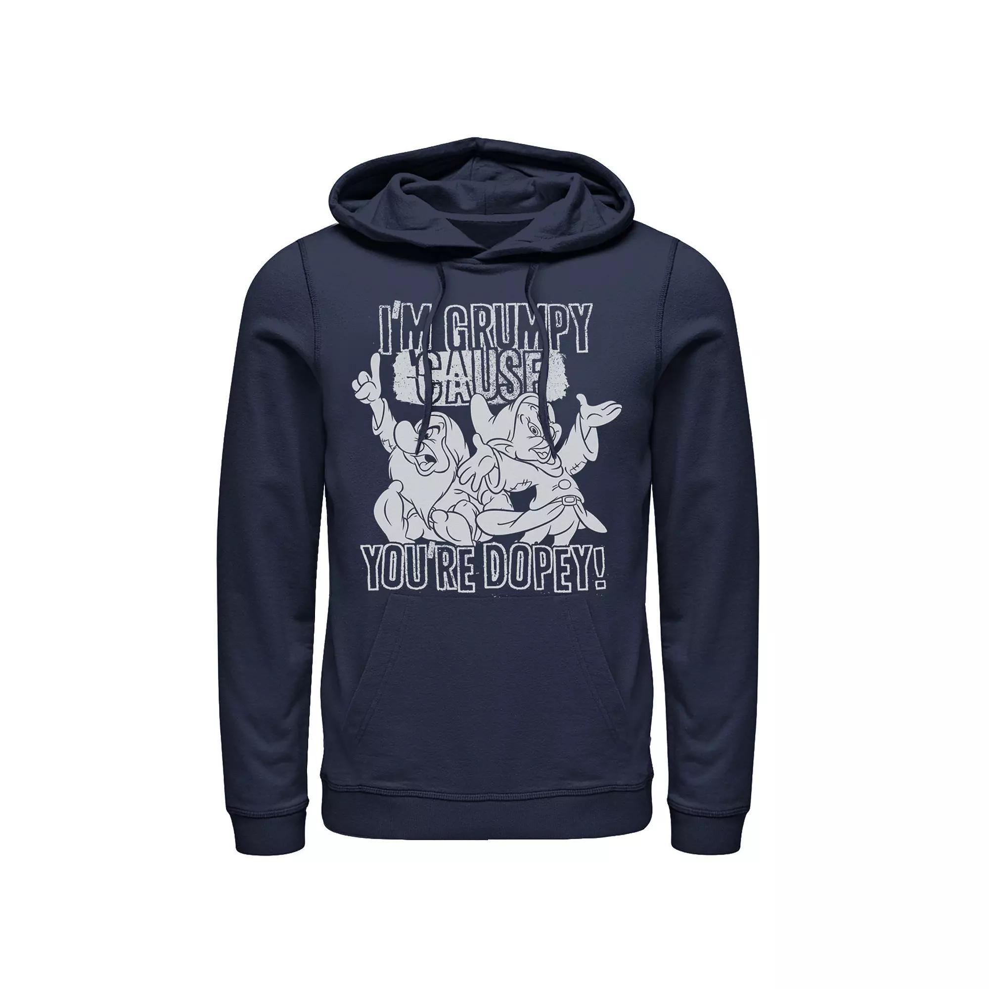 Disney's Snow White Grumpy Cause You're Dopey Men's Pullover Hoodie, Size: XXL, Blue Product Image