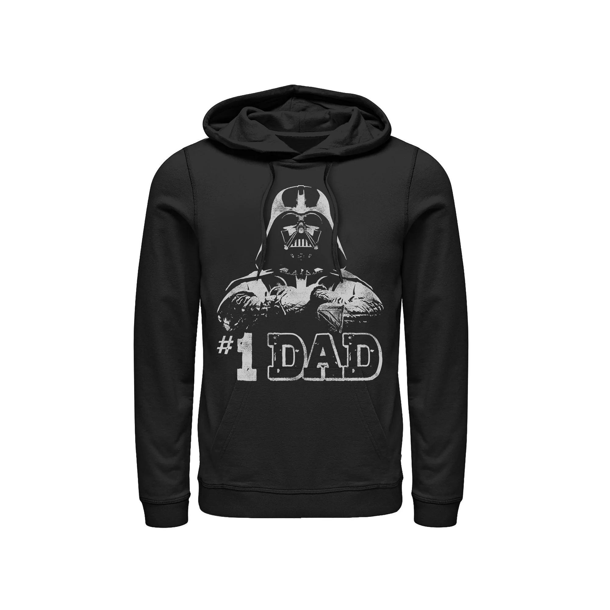 Men's Star Wars Darth Vader #1 Dad Vintage Father's Day Hoodie, Size: Medium, Black Product Image