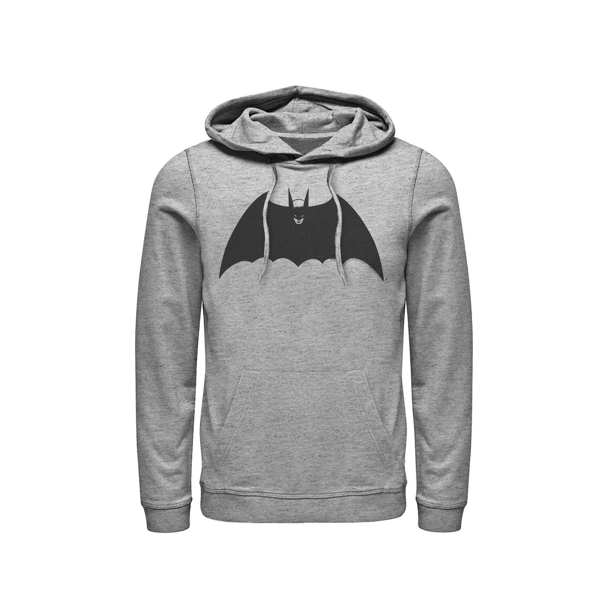 Men's DC Comics Batman Front Portrait Logo Hoodie, Size: Small, Athletic Grey Product Image