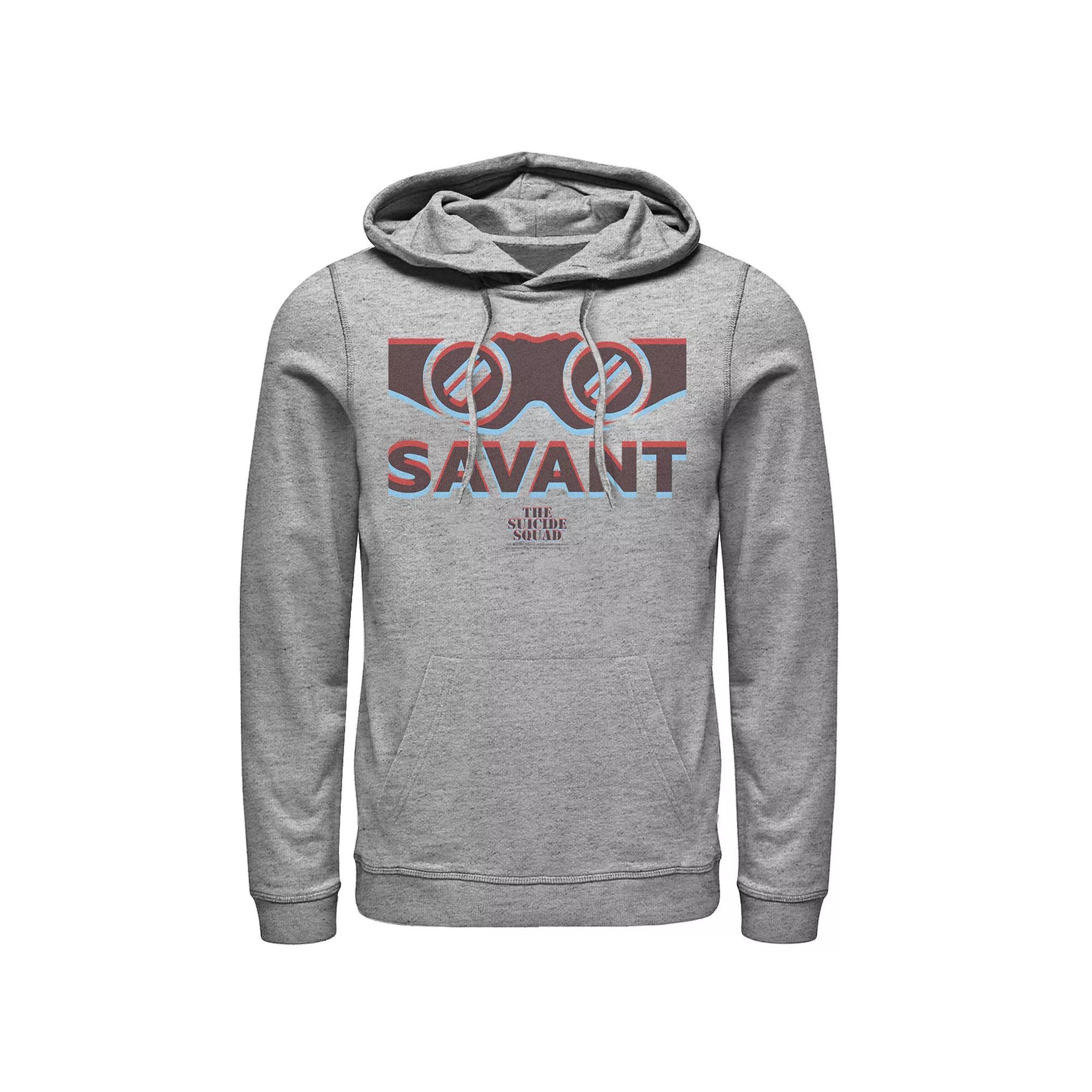 Men's The Suicide Squad Harley Fenced Hearts Hoodie, Size: Medium, Athletic Grey Product Image
