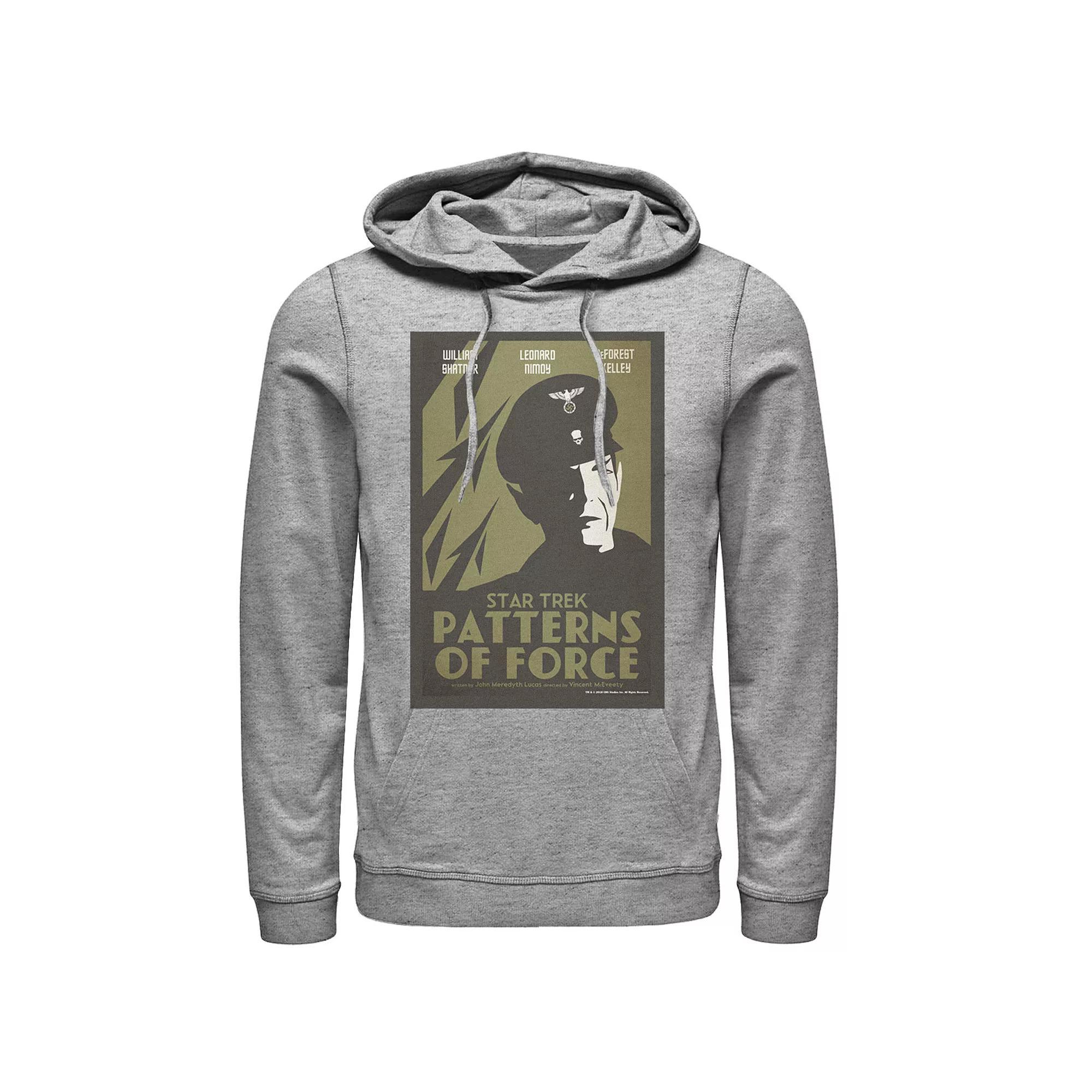 Men's Star Trek The Original Series The Patterns Of Force Poster Hoodie, Size: Medium, Athletic Grey Product Image