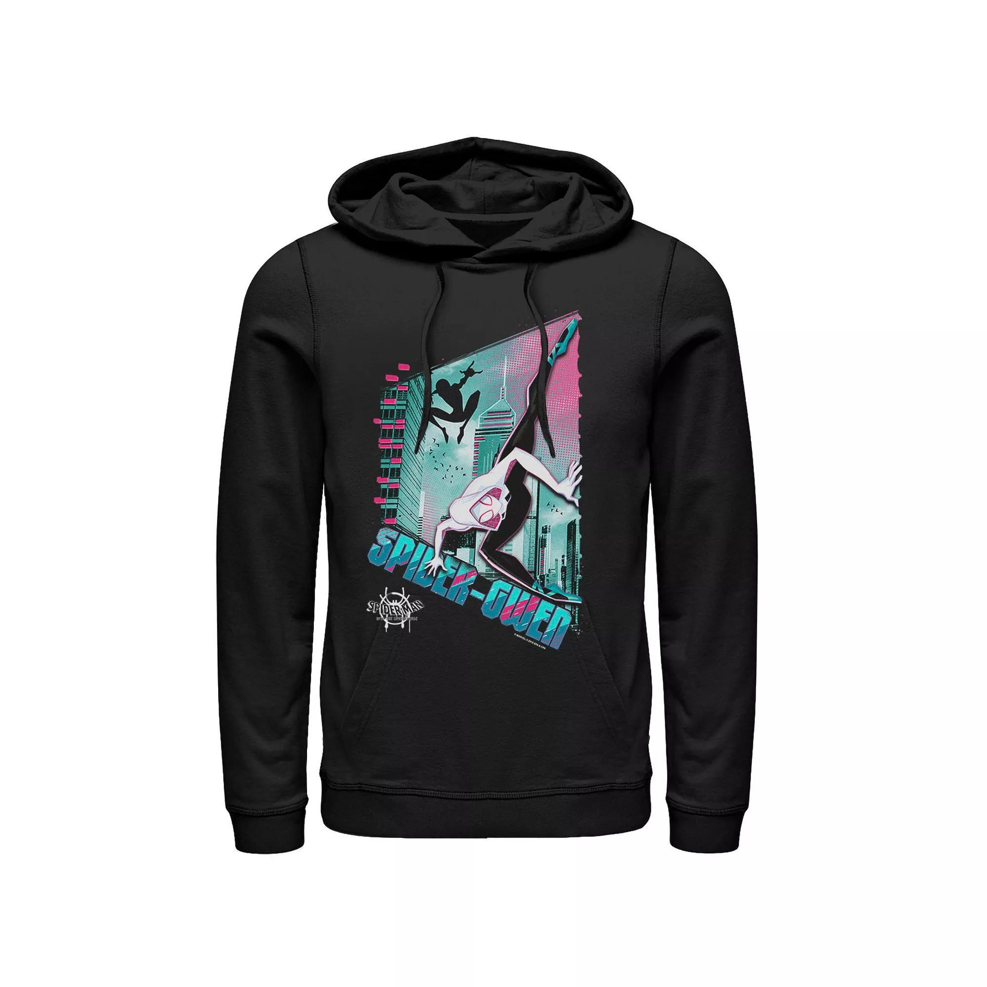 Mens Marvel Spiderverse Spider-Gwen City Pose Graphic Hoodie Product Image