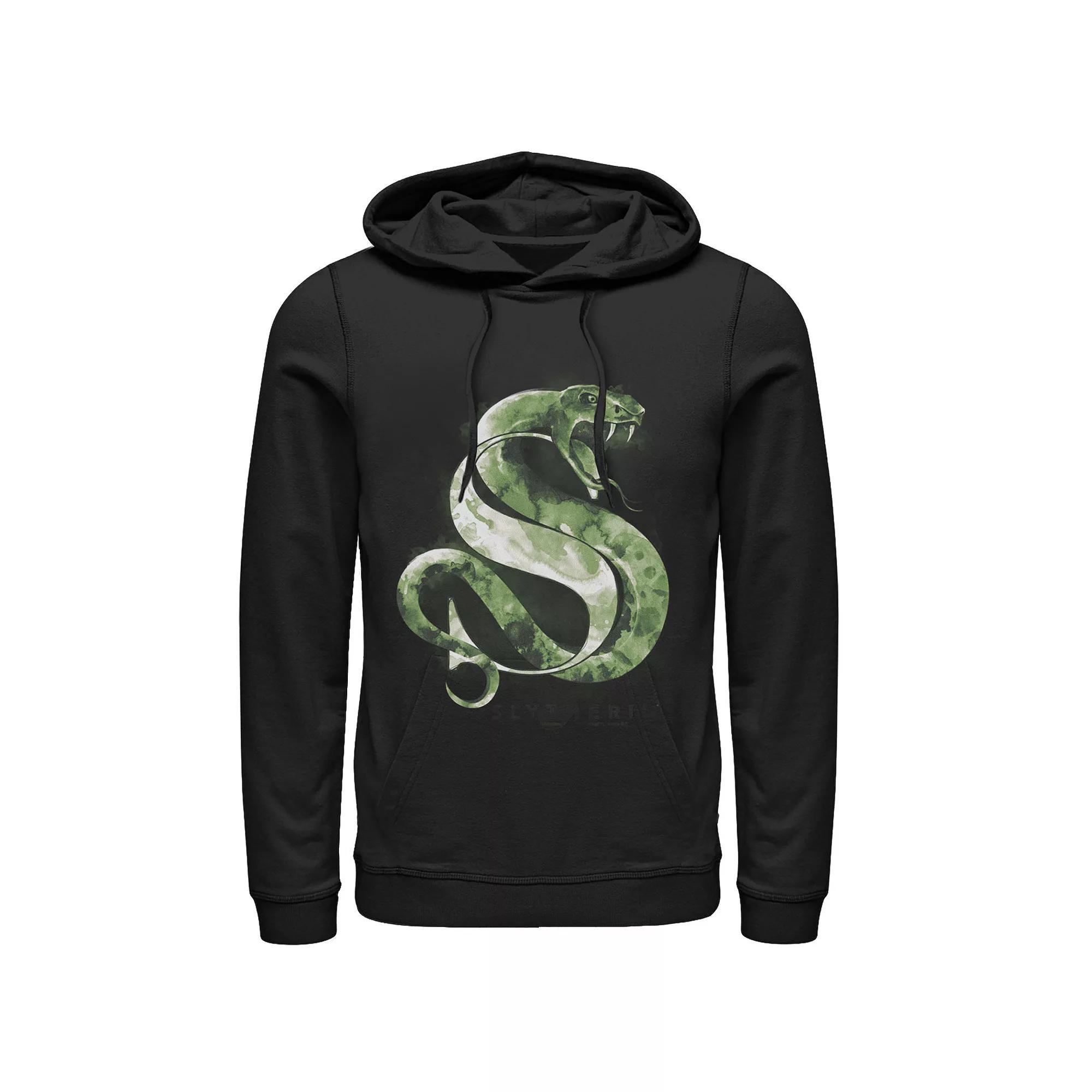 Men's Harry Potter House Slytherin Watercolor Hoodie, Size: Medium, Black Product Image