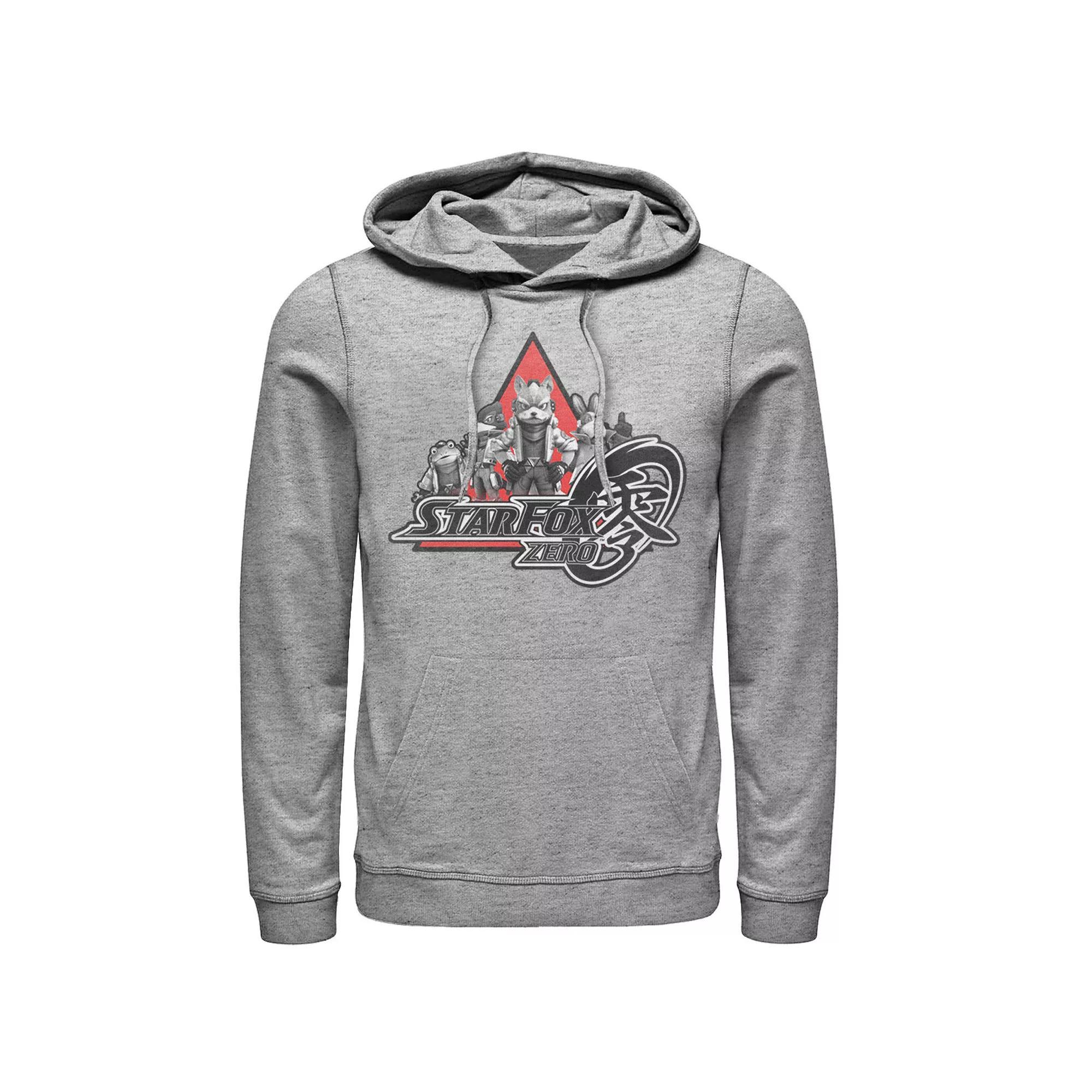 Men's Nintendo Star Fox Zero Group Shot Of Four Hoodie, Size: Large, Athletic Grey Product Image