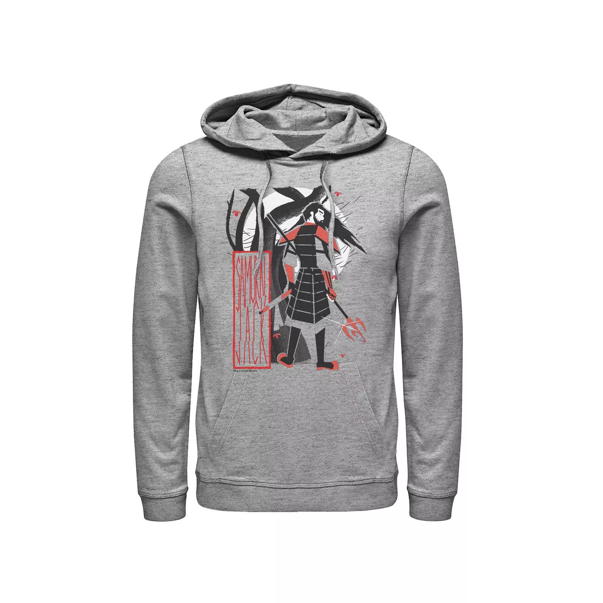 Men's Cartoon Network Samurai Jack Artistic Portrait Hoodie, Size: XXL, Athletic Grey Product Image