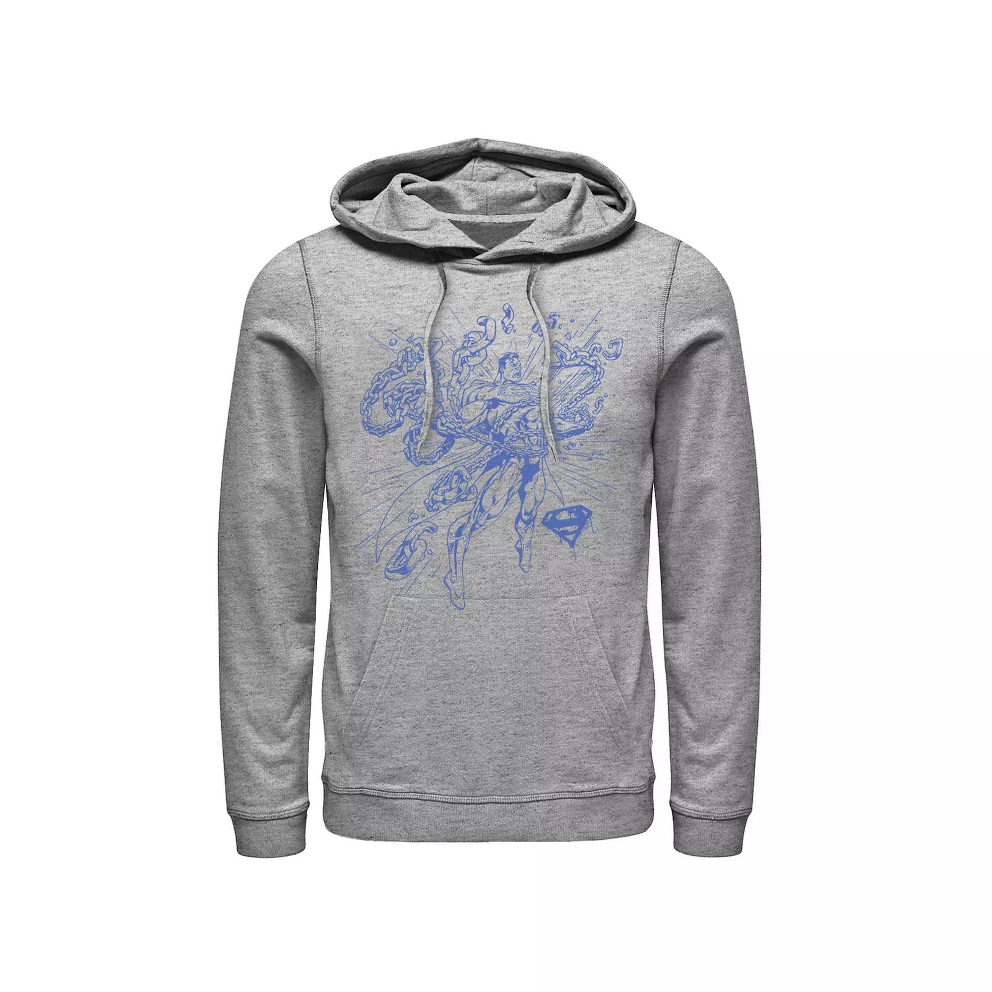 Mens Star Wars The Mandalorian Retro Bounty Hunter Hoodie Athletic Grey Product Image