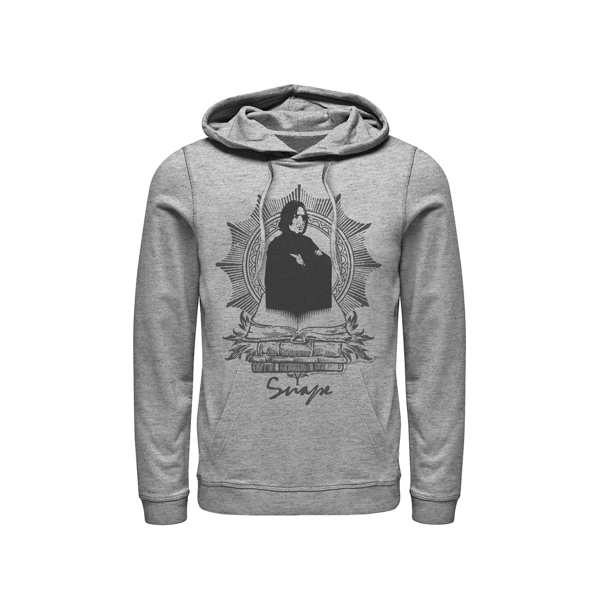 Men's Harry Potter Snape Books Portrait Graphic Pullover Hoodie, Size: XXL, Athletic Grey Product Image