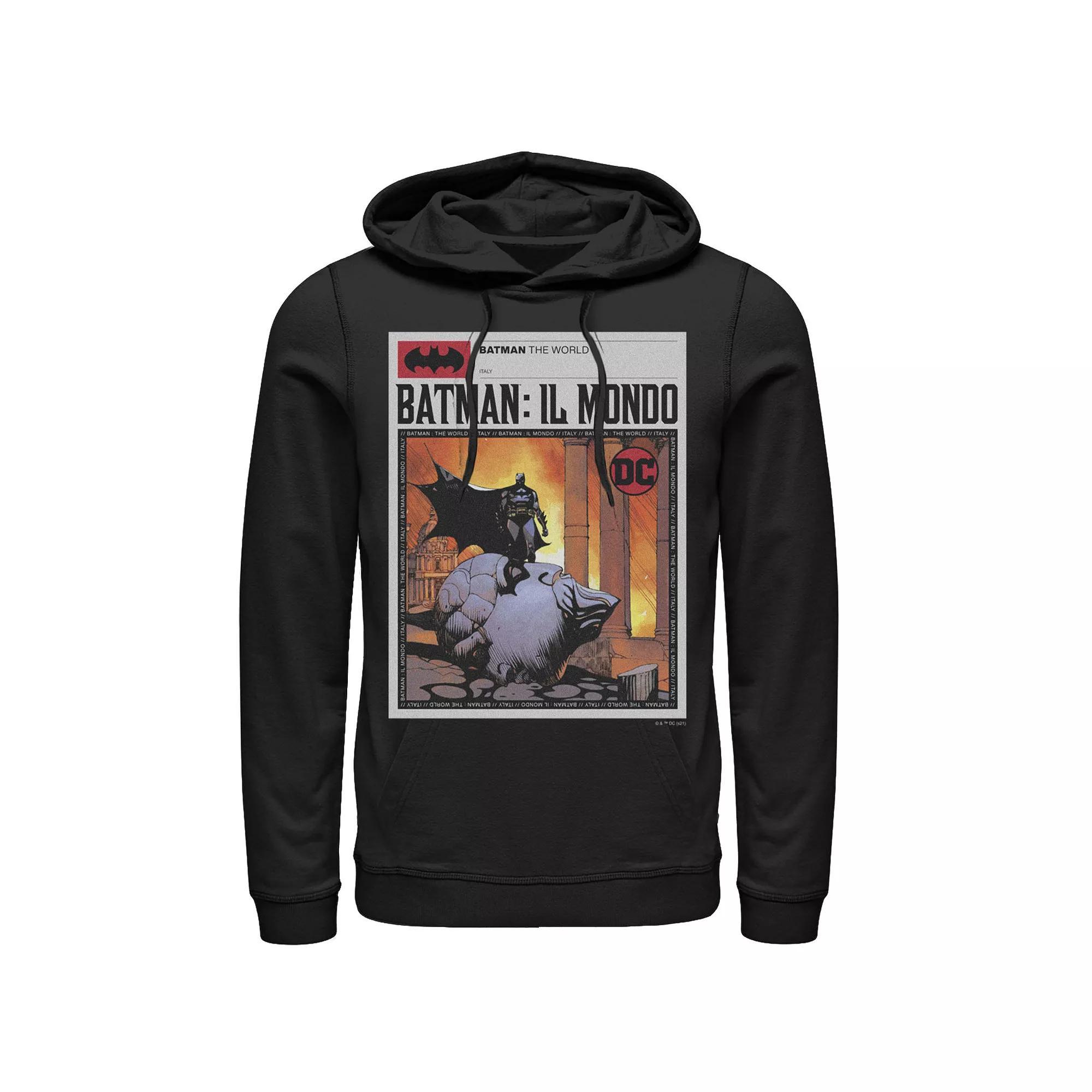 Men's DC Comics Justice League Heroes Look Up Hoodie, Size: XL, Black Product Image