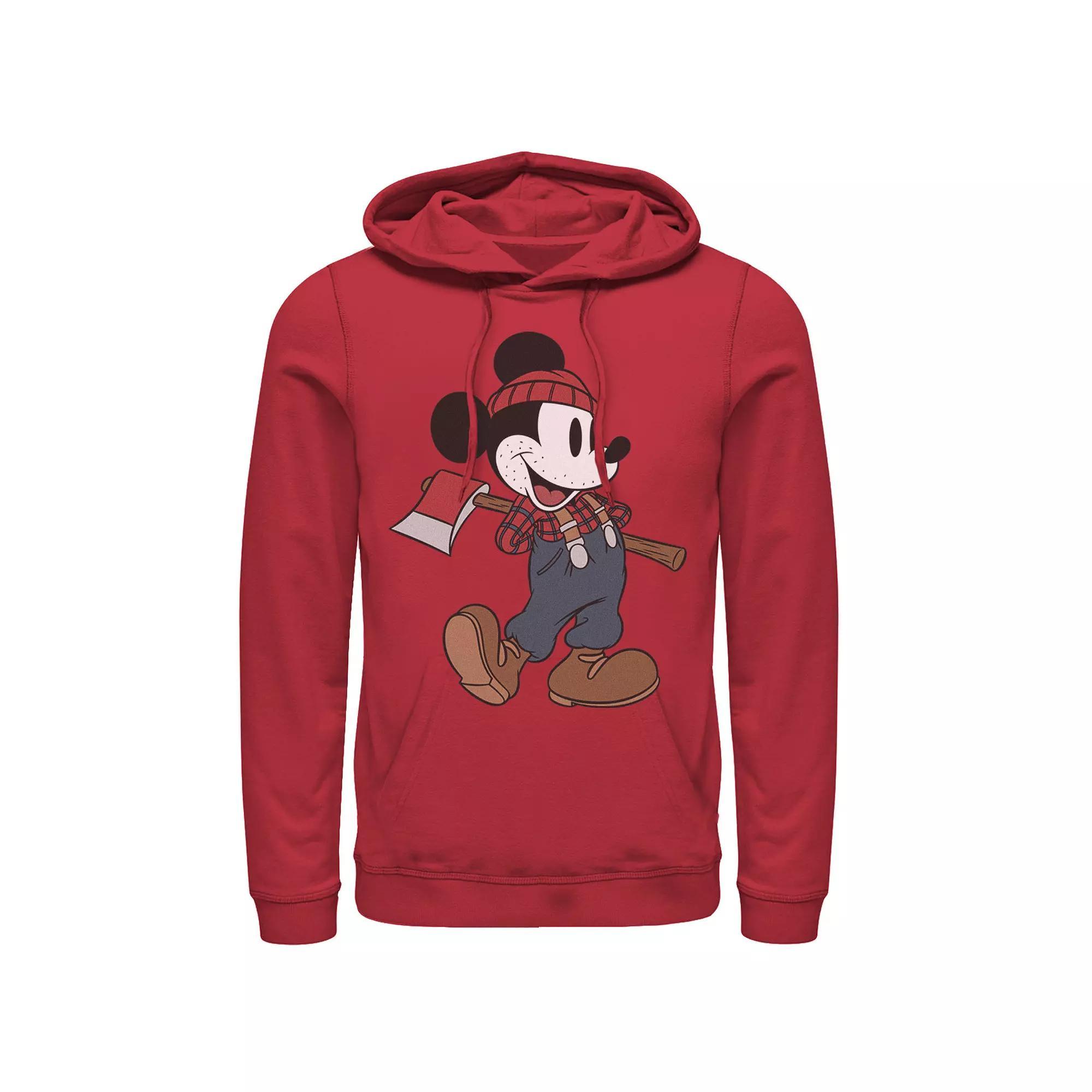 Disney's Mickey Mouse Lumberjack Outfit Men's Hoodie, Size: XXL, Red Product Image