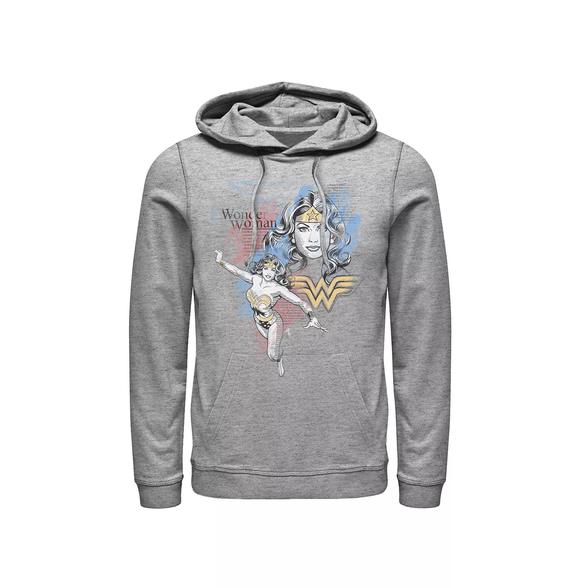 Men's DC Comics Batman Geometric Classic Logo Hoodie, Size: XL, Athletic Grey Product Image