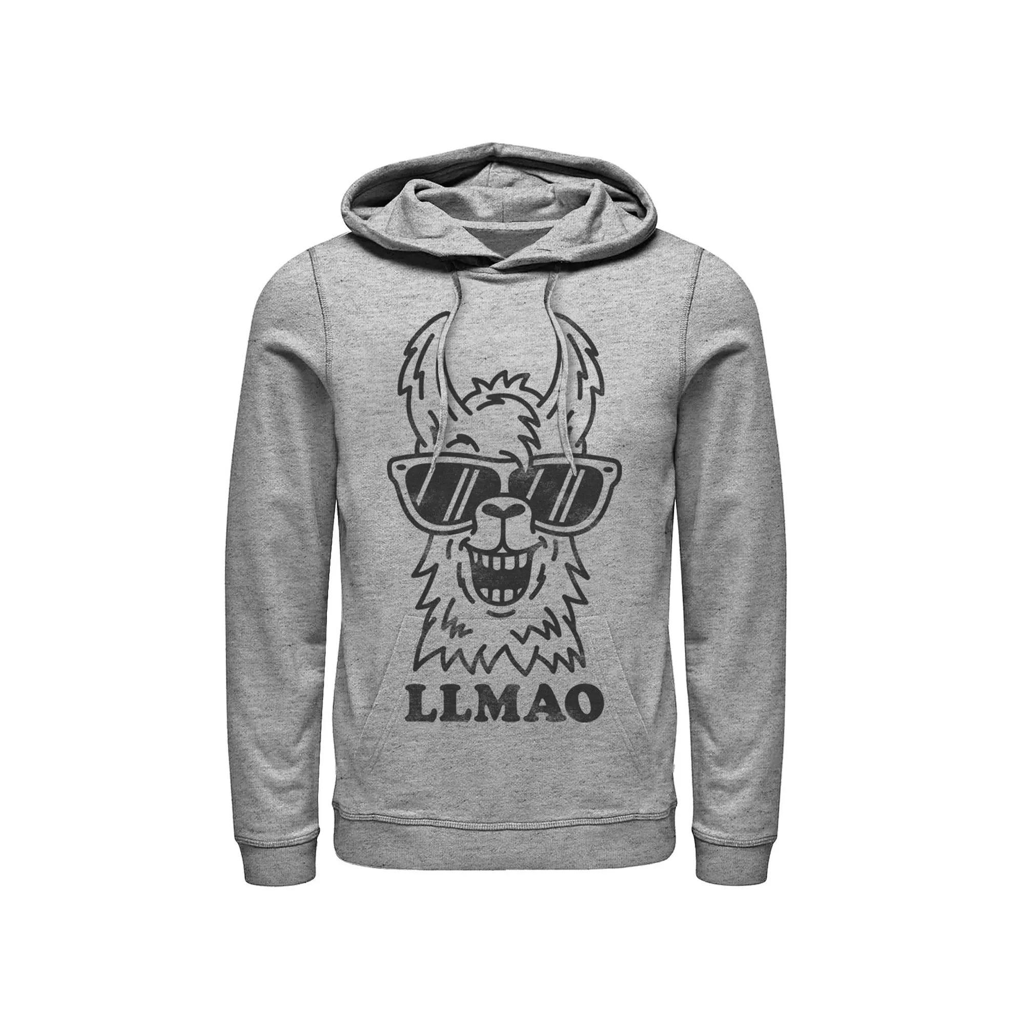 Men's Fifth Sun Llmao Llama Line Art Hoodie, Size: XXL, Athletic Grey Product Image