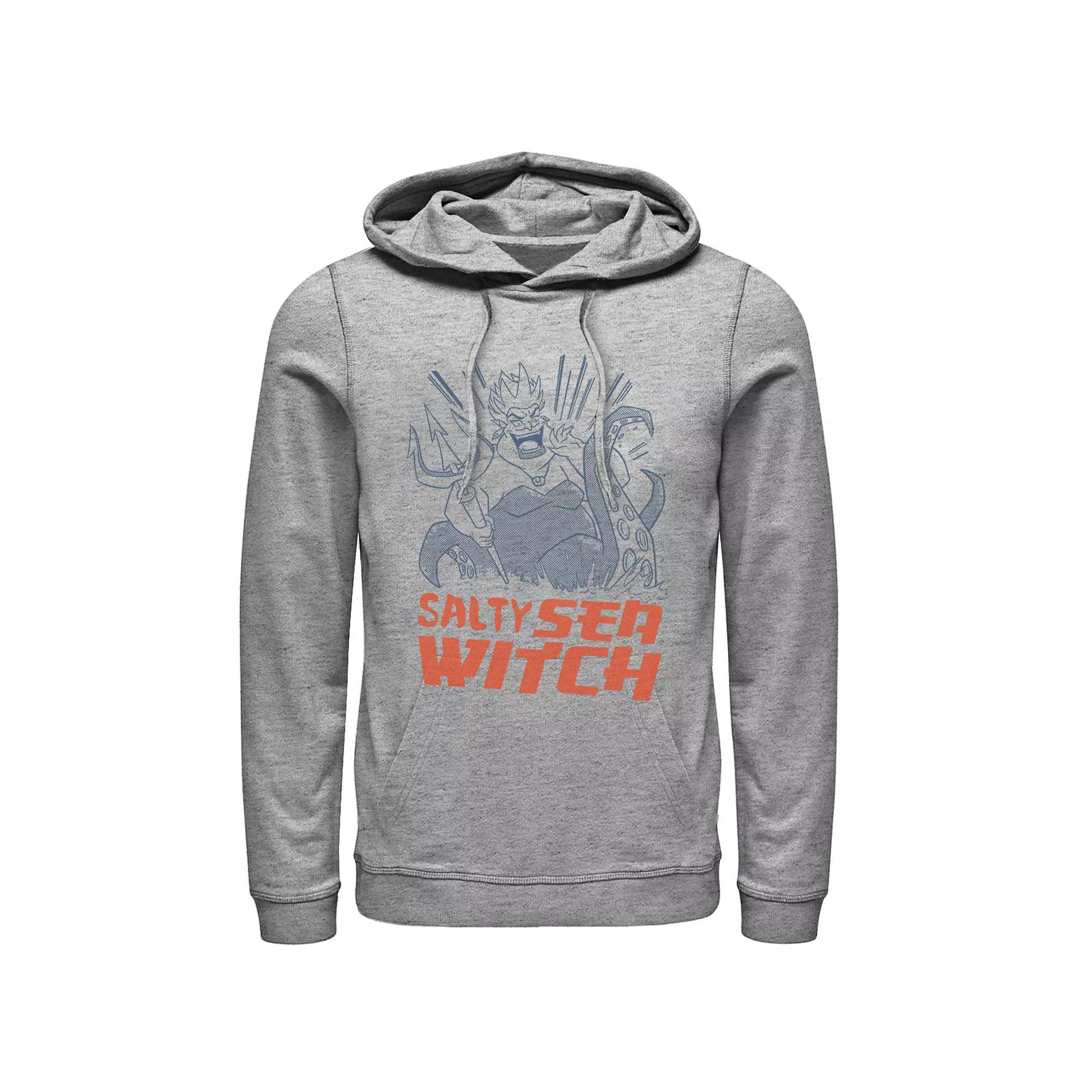 Disney's The Little Mermaid Ursula Men's Salty Witch Hoodie, Size: Small, Athletic Grey Product Image