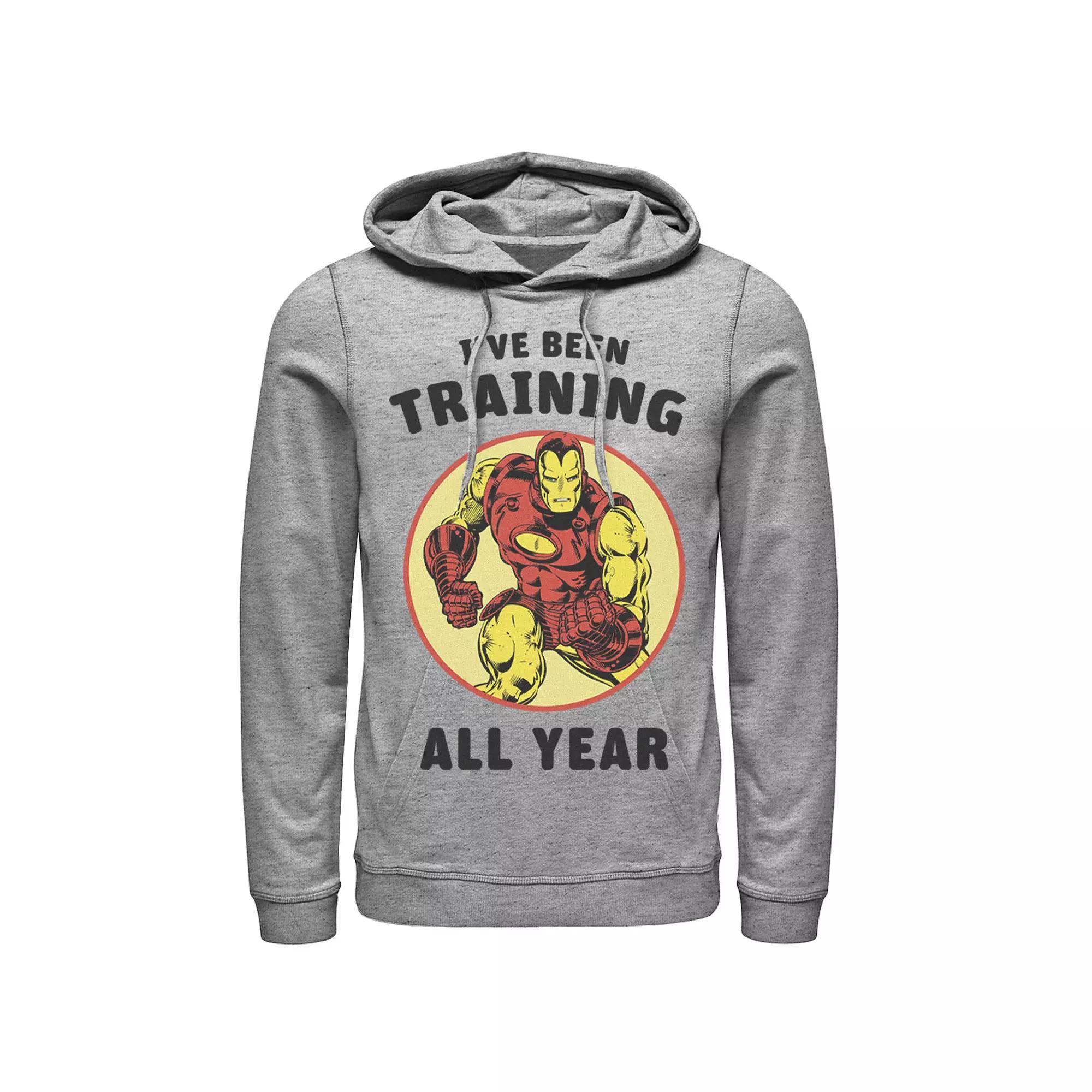 Men's Iron Man Training Hoodie, Size: Medium, Athletic Grey Product Image