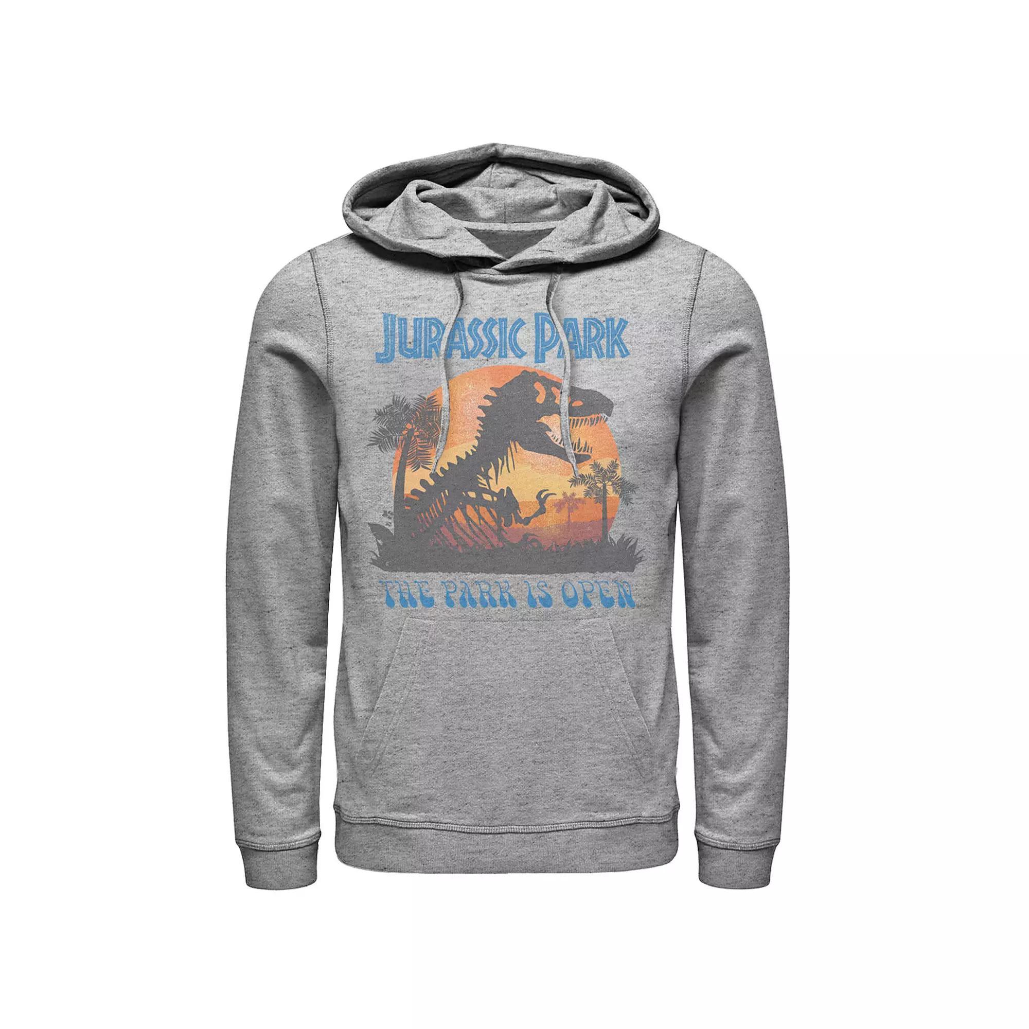 Men's Jurassic World Paleo Veternarian Badge Hoodie, Size: Medium, Athletic Grey Product Image