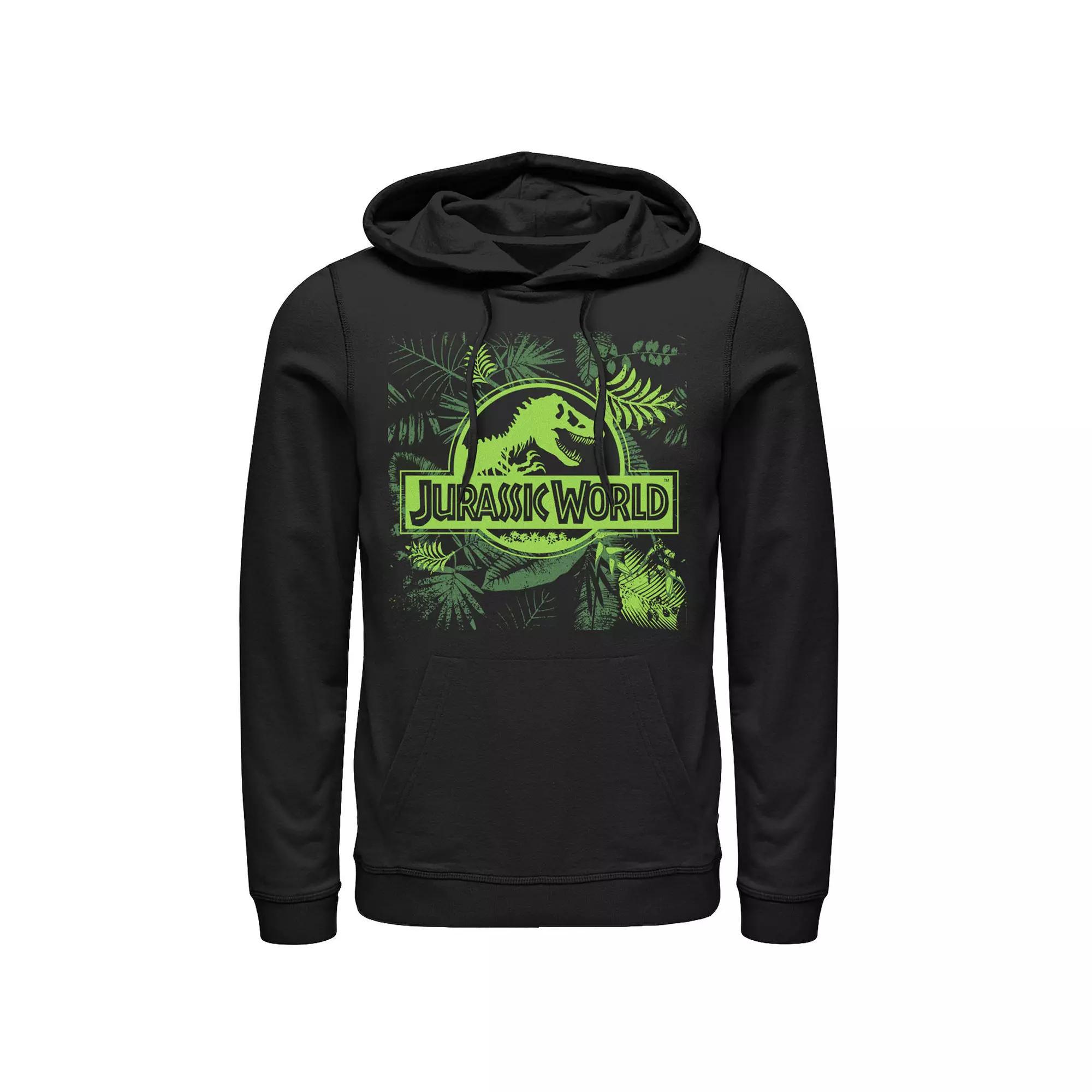 Men's Jurassic World Jungle Classic Logo Hoodie, Size: Large, Black Product Image