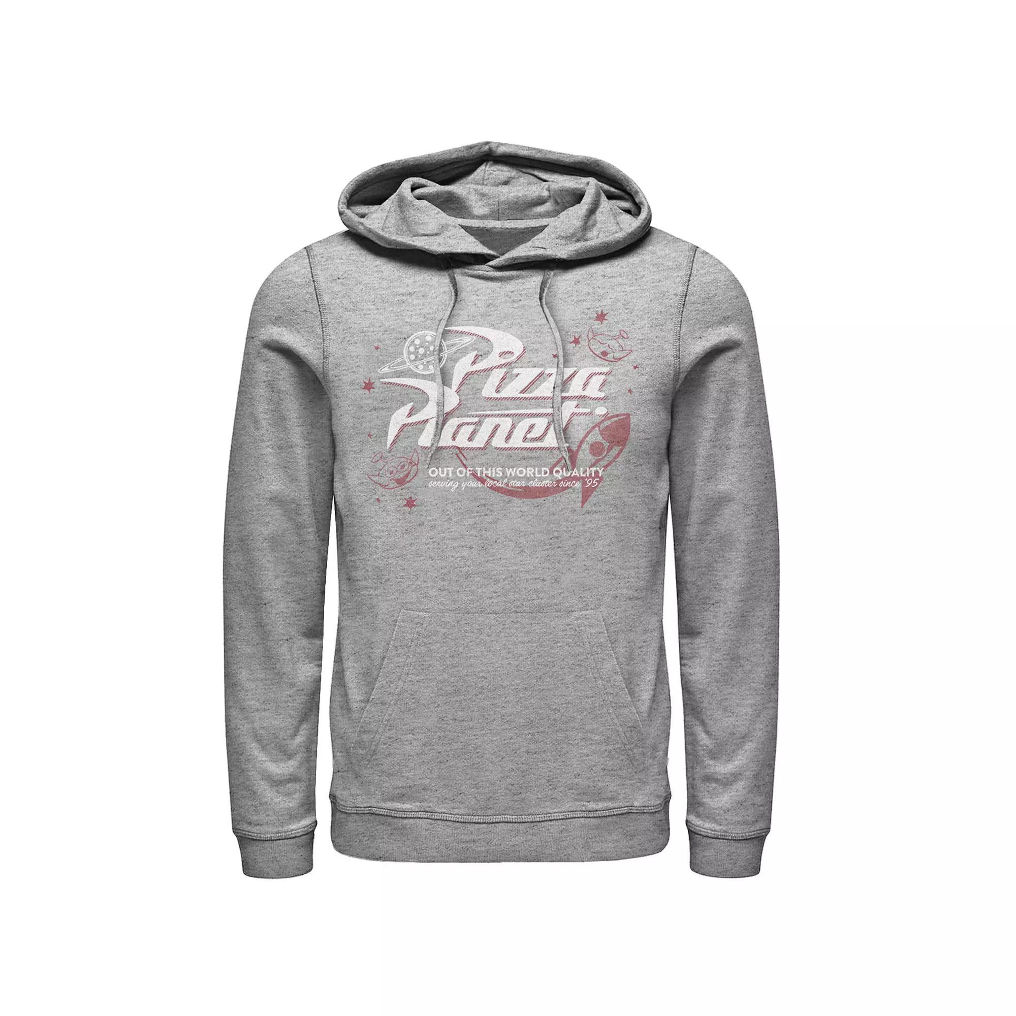 Disney / Pixar's Toy Story Men's Vintage Pizza Planet Logo Hoodie, Size: XL, Athletic Grey Product Image