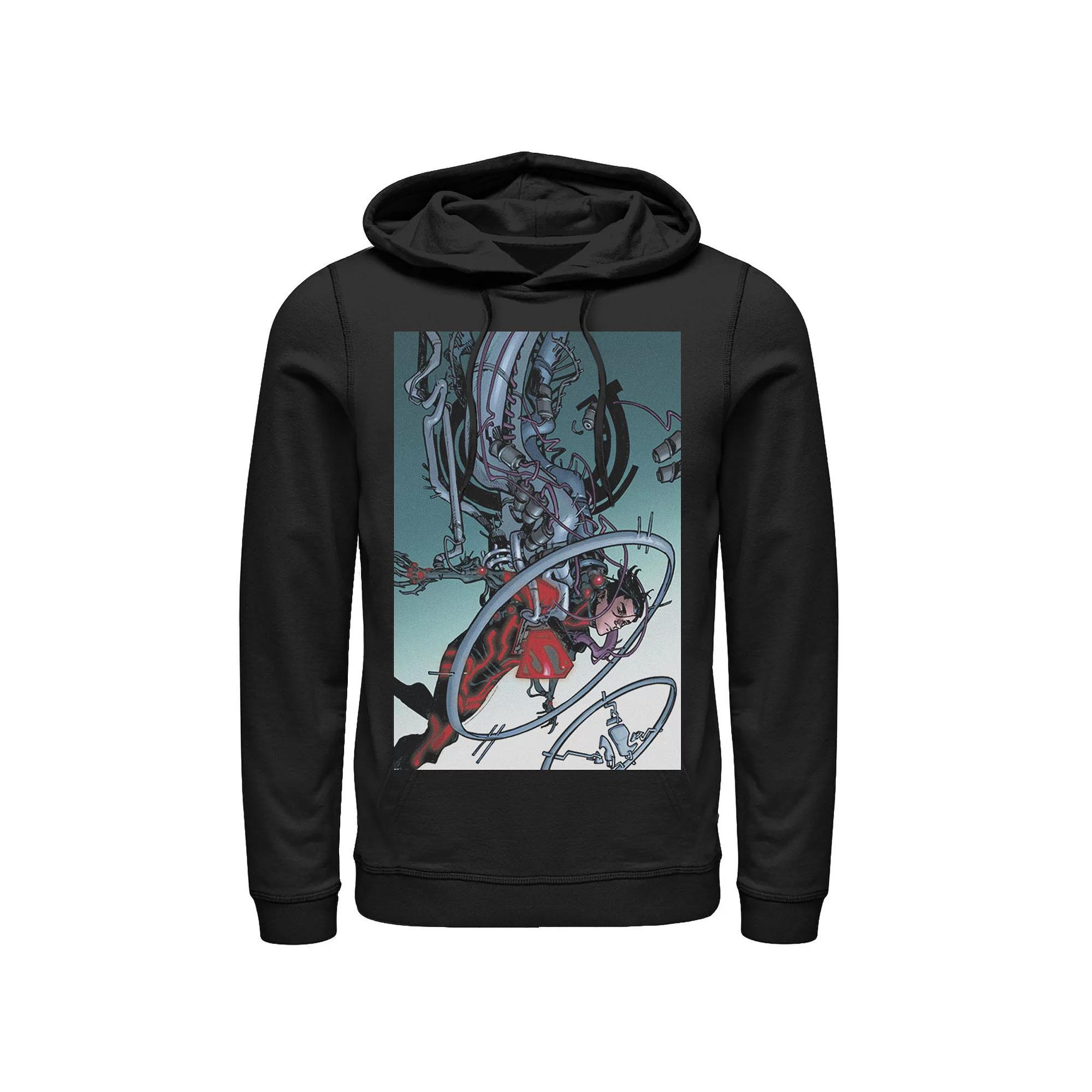 Men's DC Comics Superman Mechanics Comic Poster Hoodie, Size: Small, Black Product Image