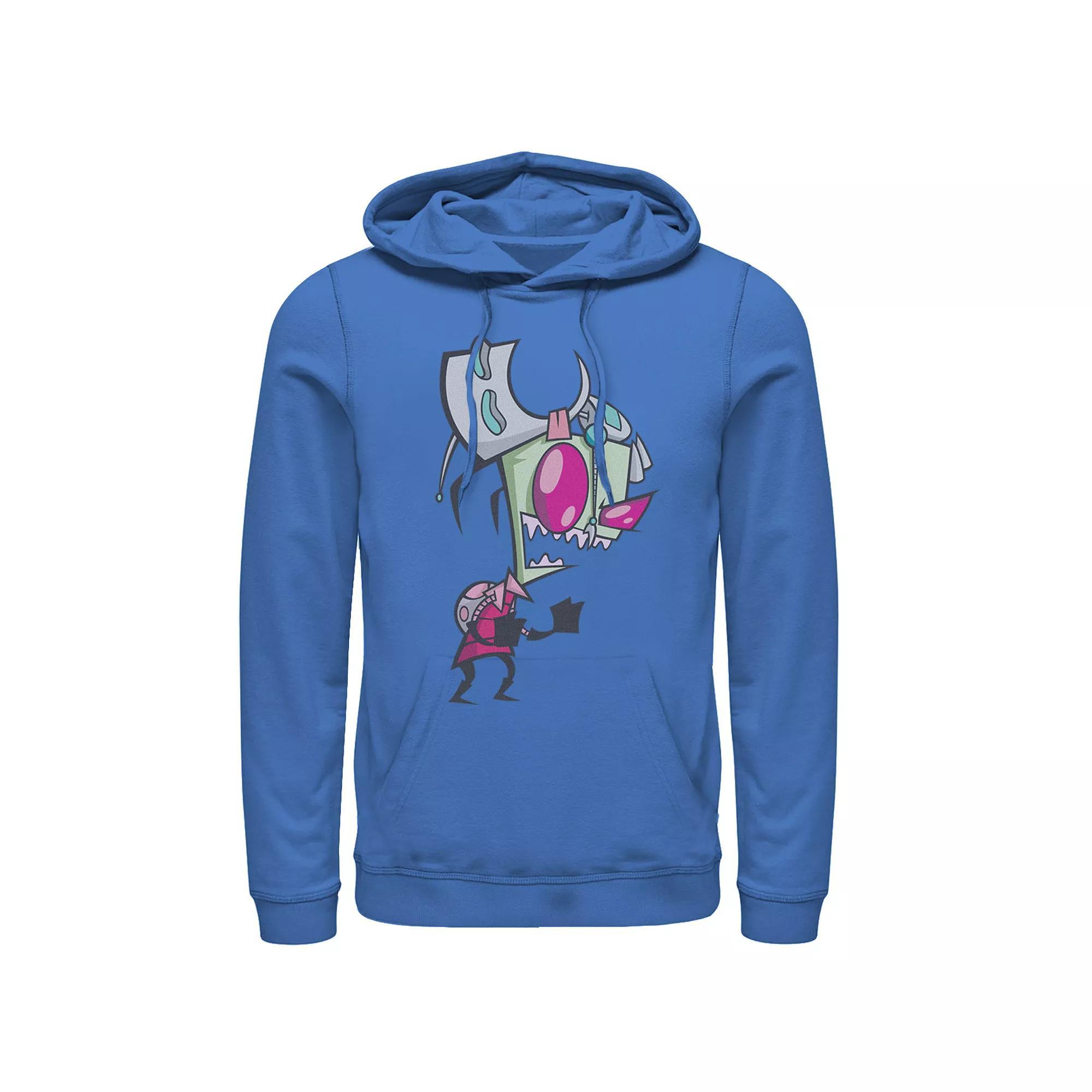 Mens Harry Potter Neither Can Live While The Other Survives Quote Hoodie Blue Product Image