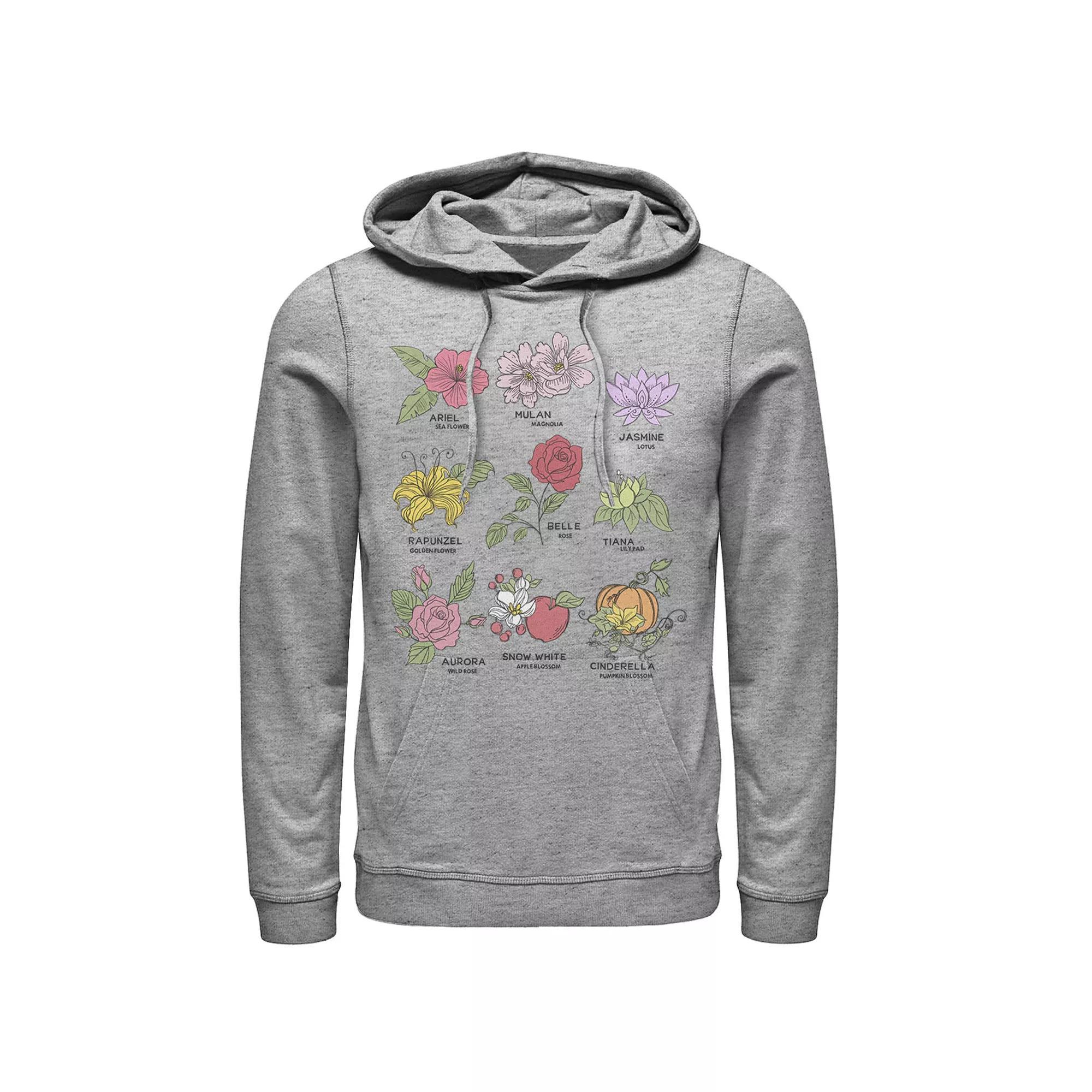 Disney's Mulan Live Action Mulan Floral Watercolor Logo Men's Hoodie, Size: 3XL, Athletic Grey Product Image