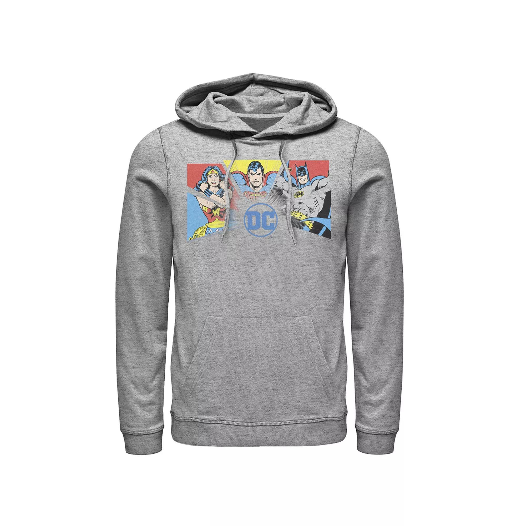 Men's NASA Red Blue Stripe Minimal Logo Vintage Graphic Hoodie, Size: Large, Athletic Grey Product Image