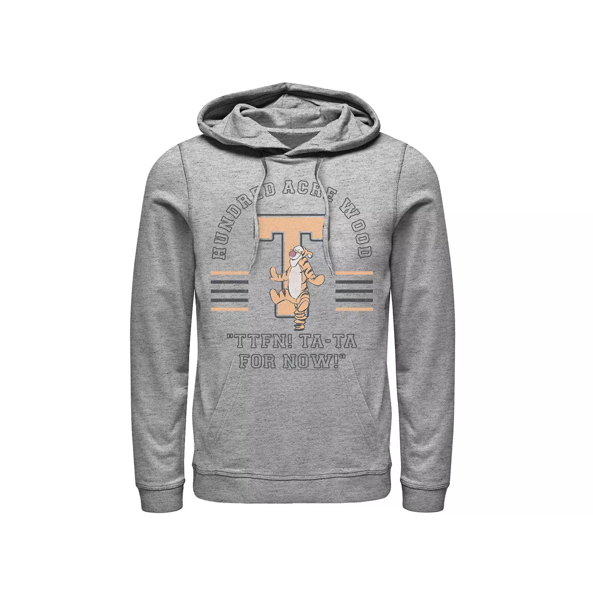 Disney's Winnie The Pooh Tigger Ta-Ta For Now Men's Hoodie, Size: XL, Athletic Grey Product Image