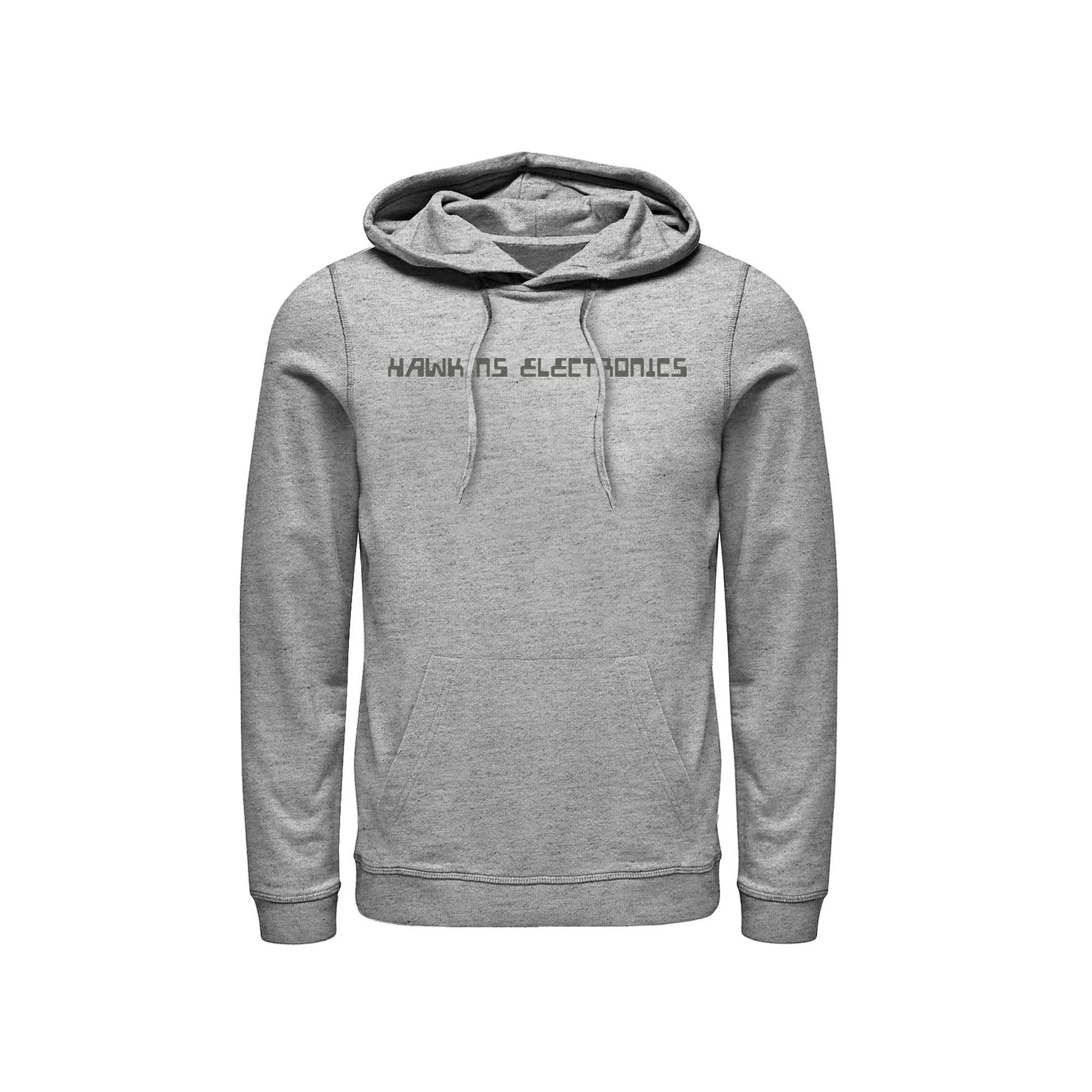 Mens Nintendo Logo Pullover Hoodie Athletic Grey Product Image