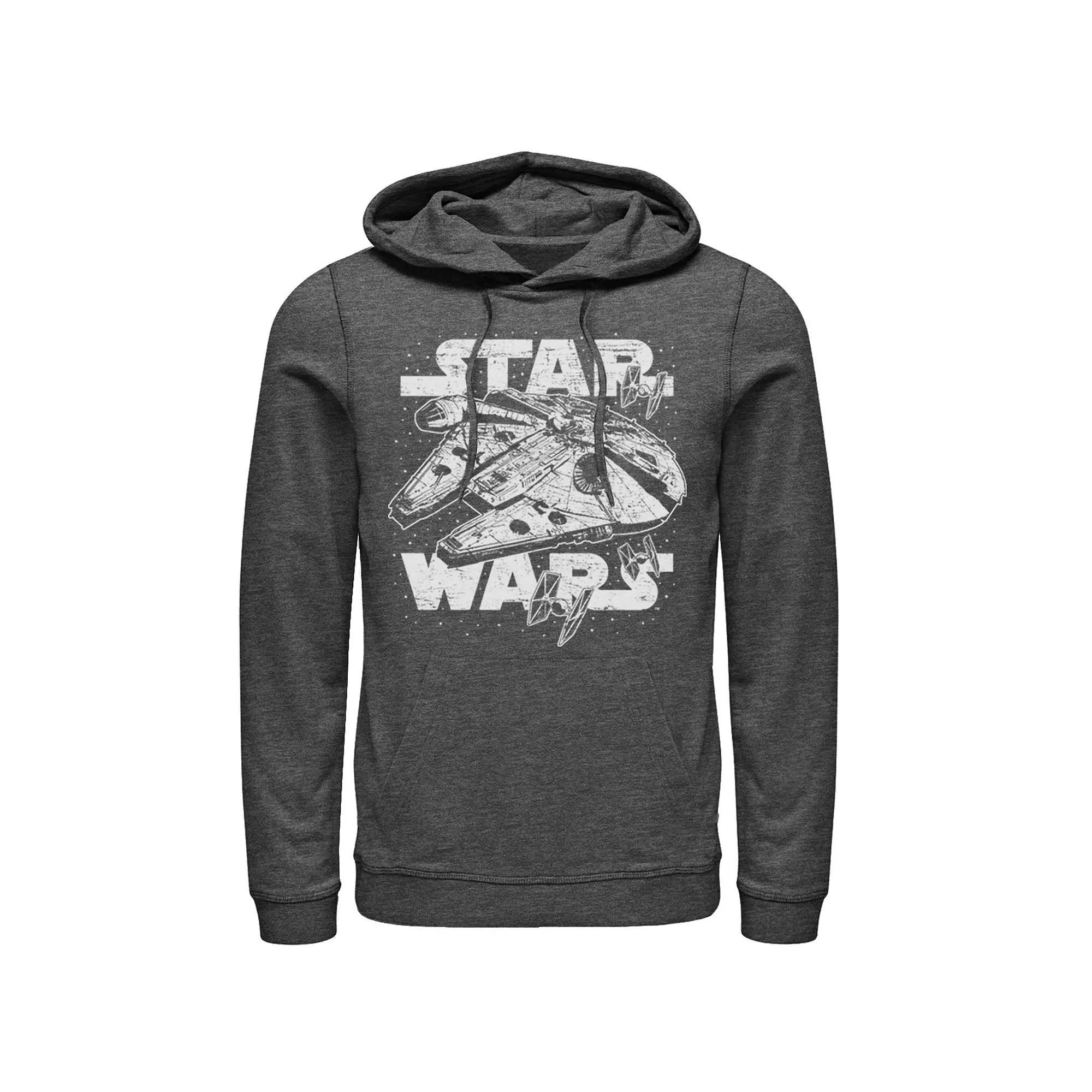 Men's Star Wars Millennium Falcon Hyperdrive Hoodie, Size: XL, Grey Heather Product Image