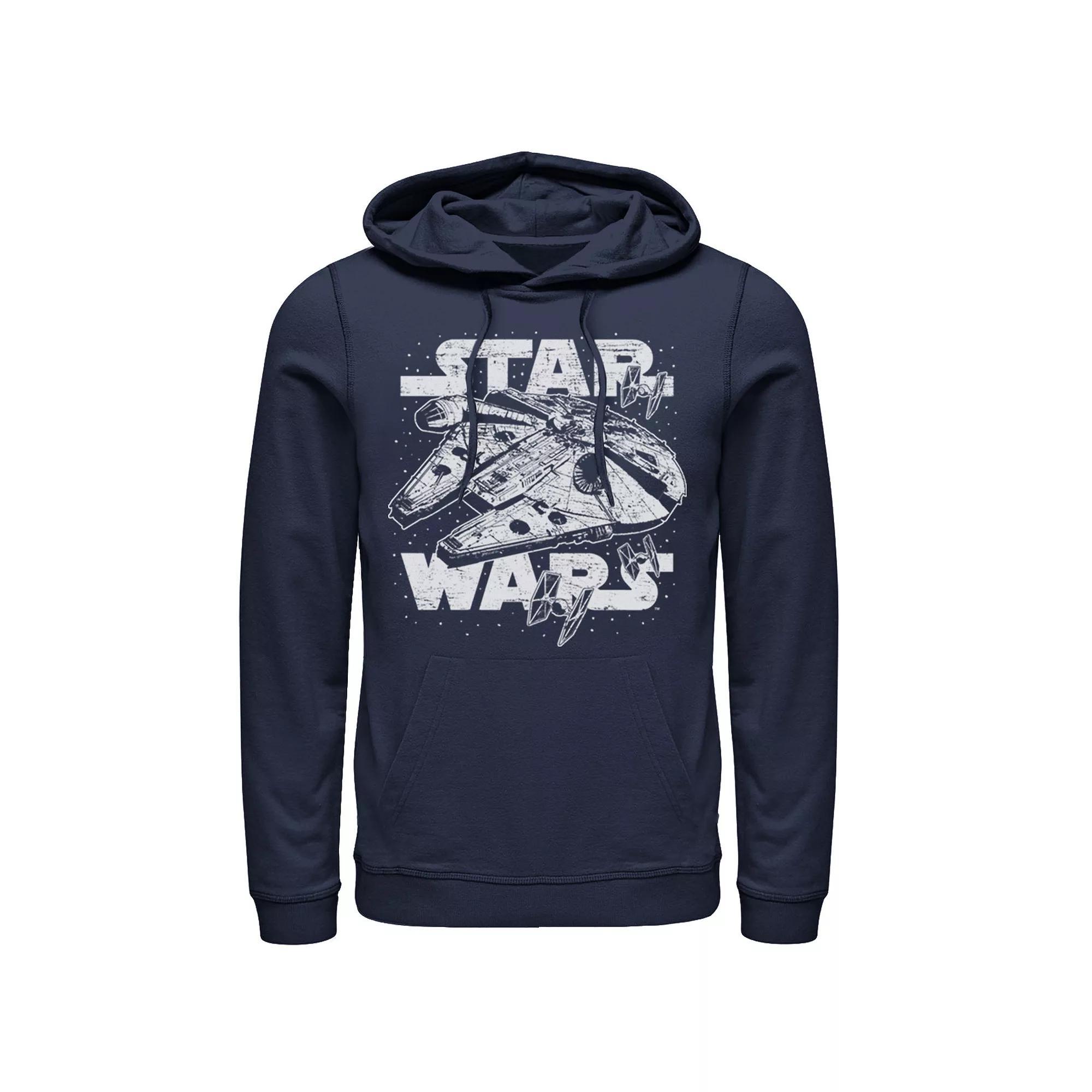Men's Star Wars Millennium Falcon Hyperdrive Hoodie, Size: Small, Blue Product Image