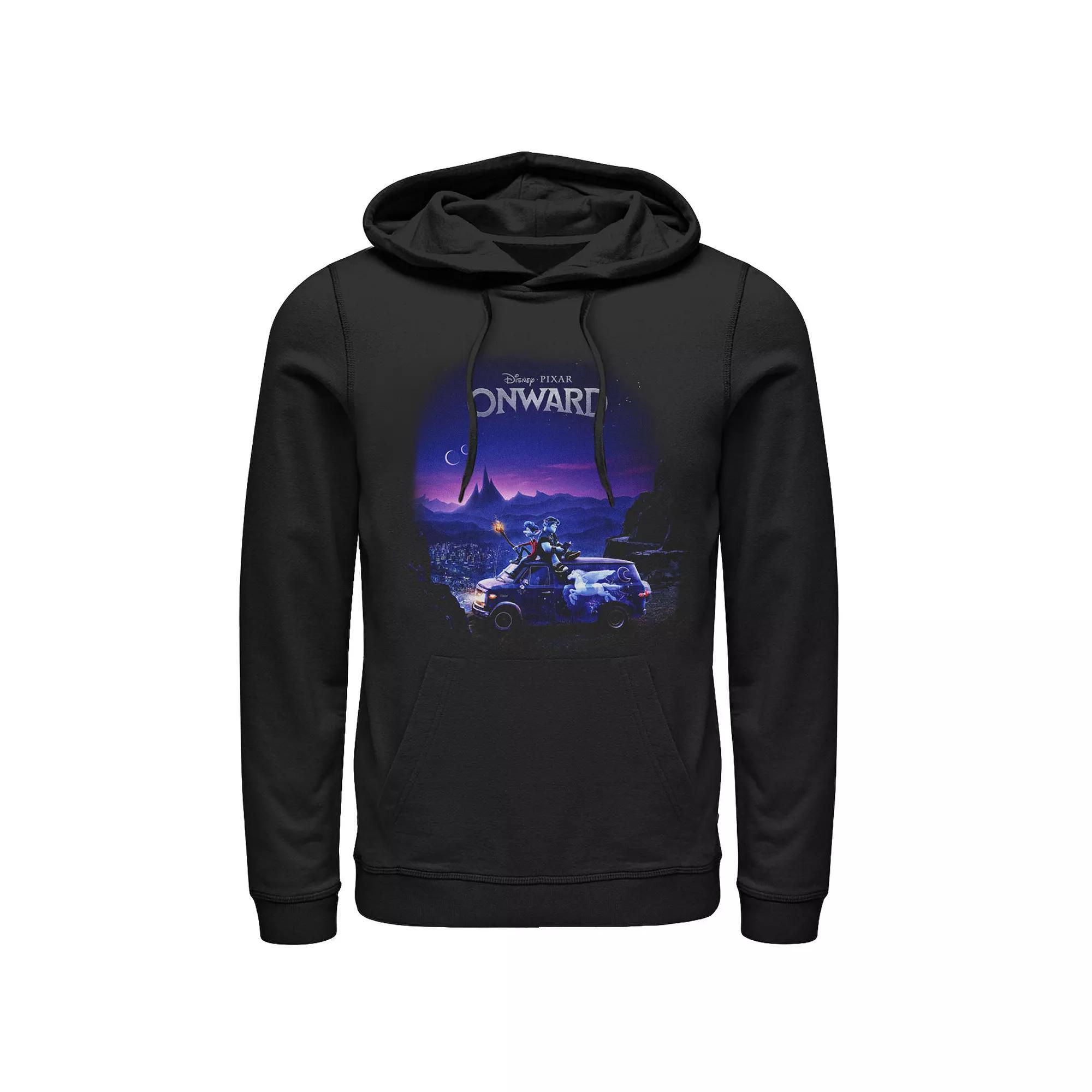 Disney / Pixar's Onward Men's Poster Fade Hoodie, Size: XL, Black Product Image