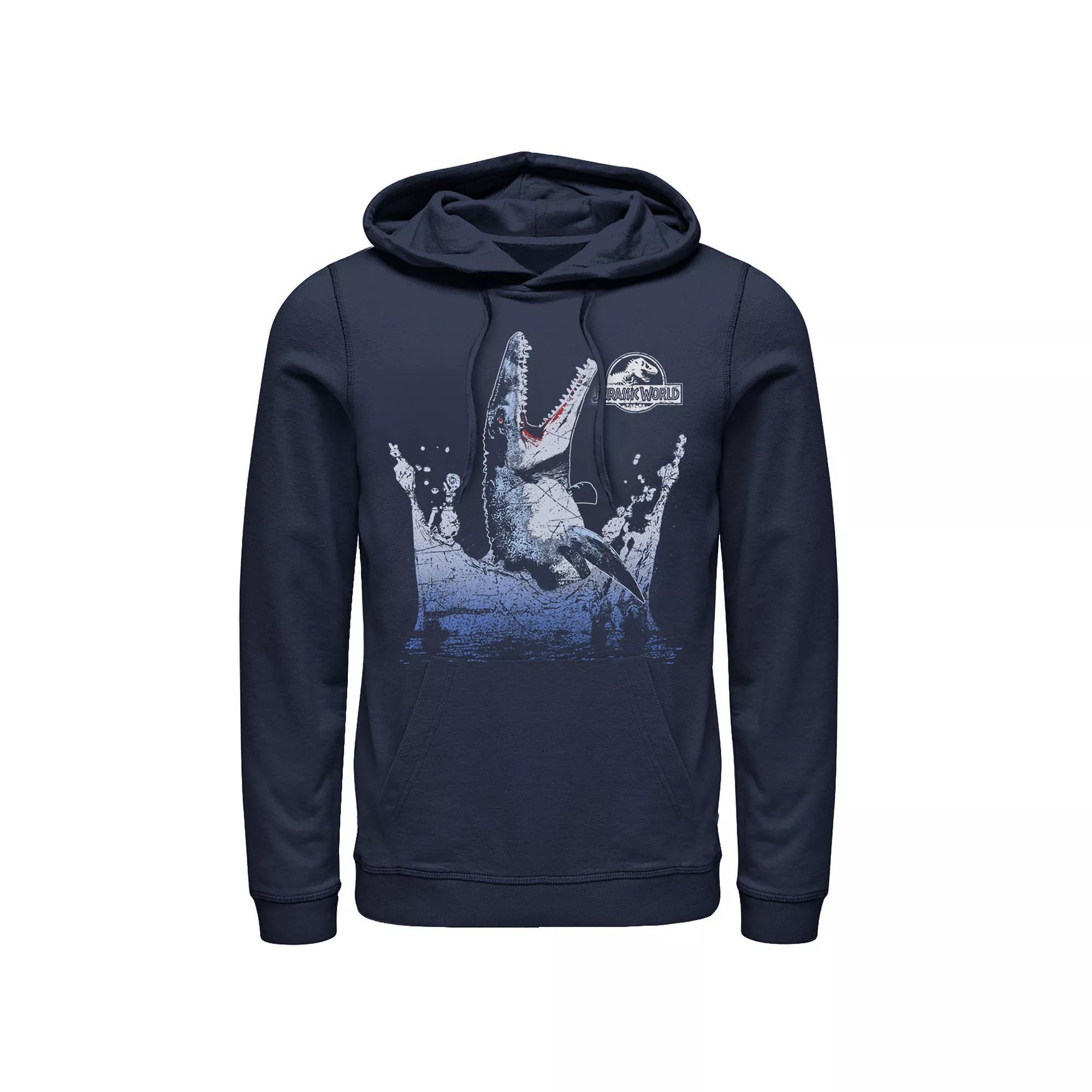 Men's Jurassic World Aquatic Dinosaur Splash Graphic Pullover Hoodie, Size: XXL, Blue Product Image