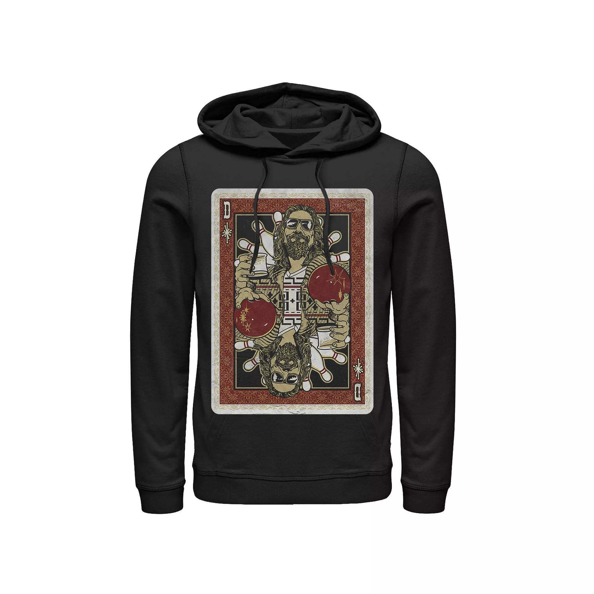 Men's Big Lebowski Abide Card In The Deck Hoodie, Size: Medium, Black Product Image
