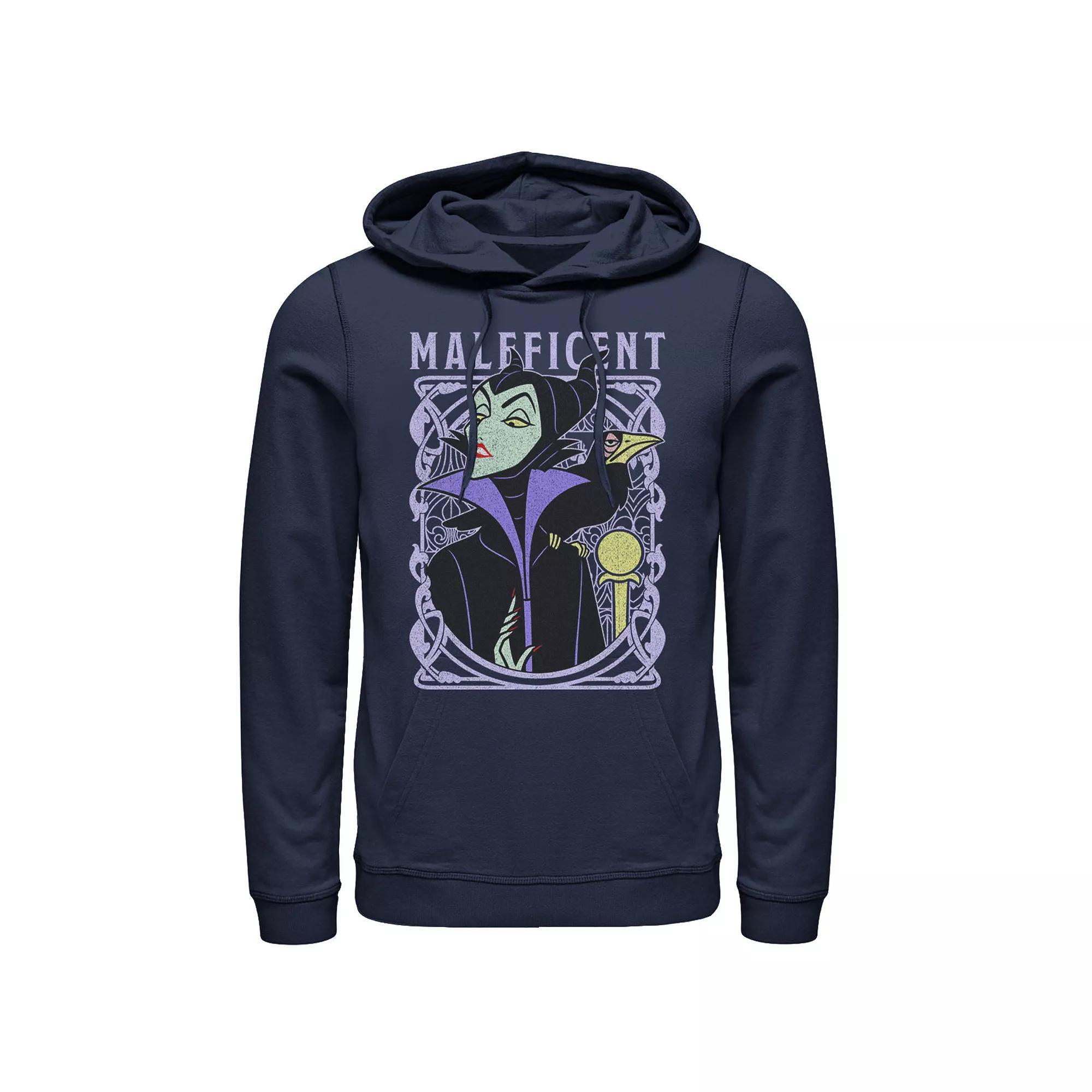 Disney's Sleeping Beauty Maleficent Men's Old School Poster Hoodie, Size: XL, Blue Product Image