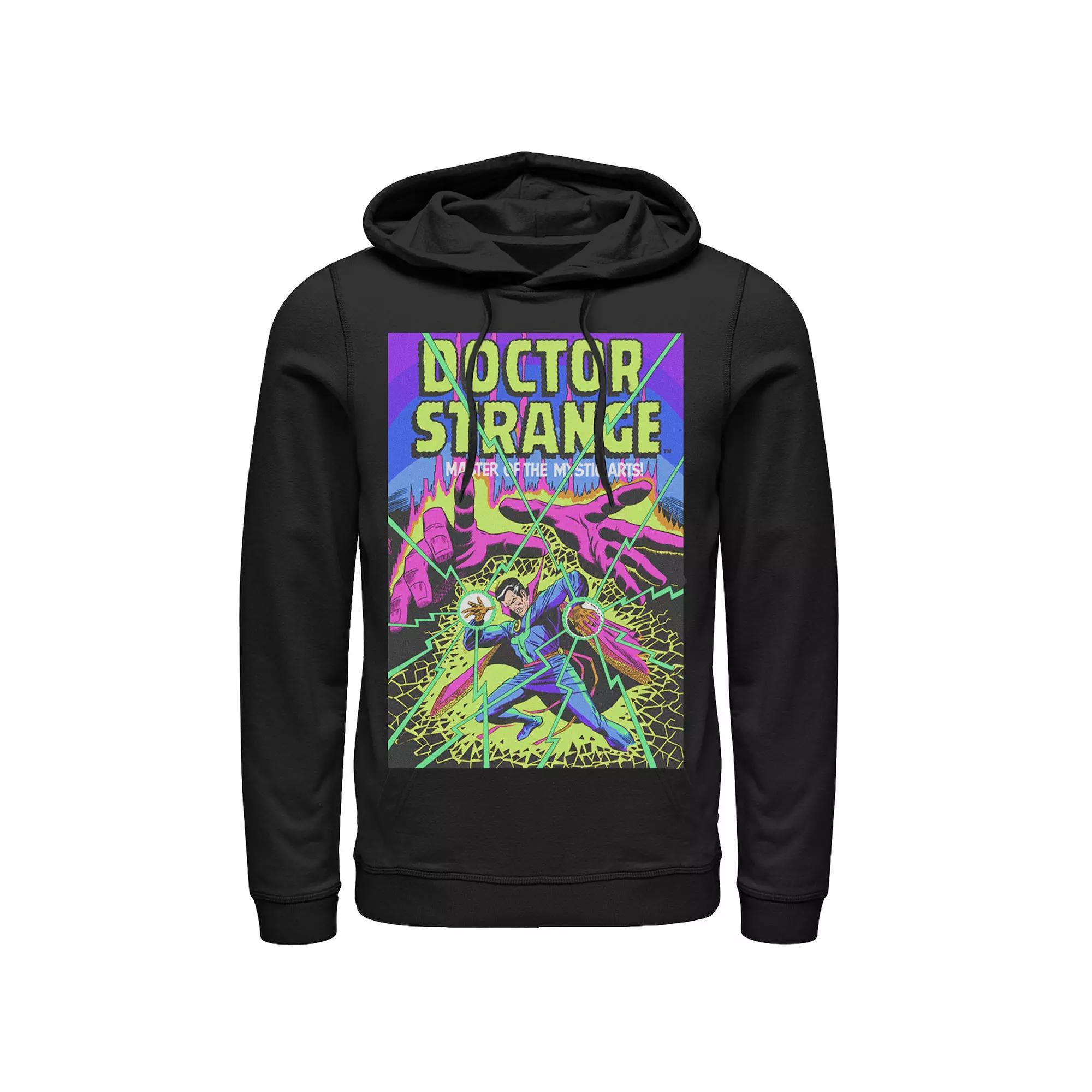 Men's Marvel Doctor Strange Mystic Arts Neon Hoodie, Size: XXL, Black Product Image